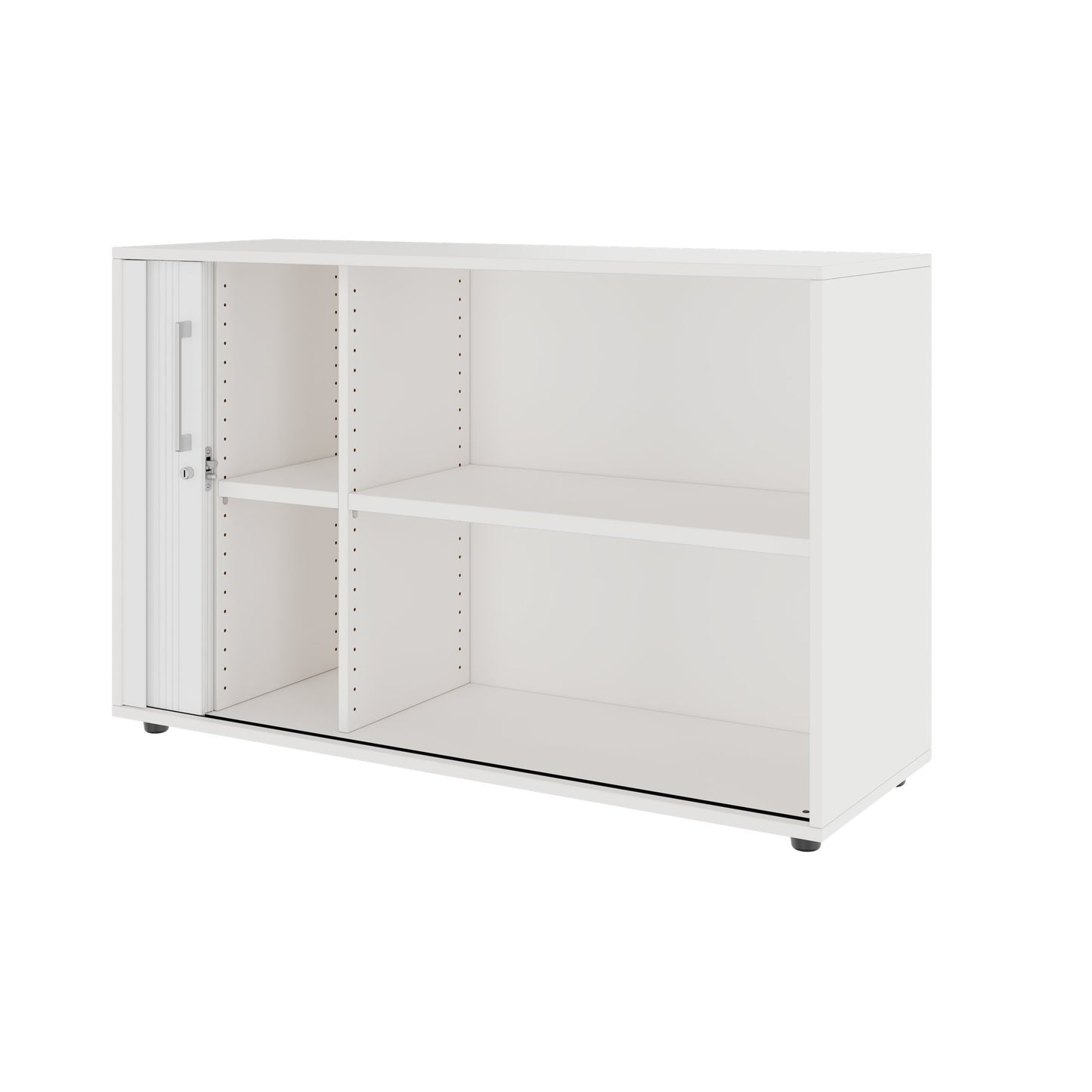 PRO Cabinetto del negozio querroll | 2 OH, 800 - 1600 x 770 mm, corpo incollato, bianco