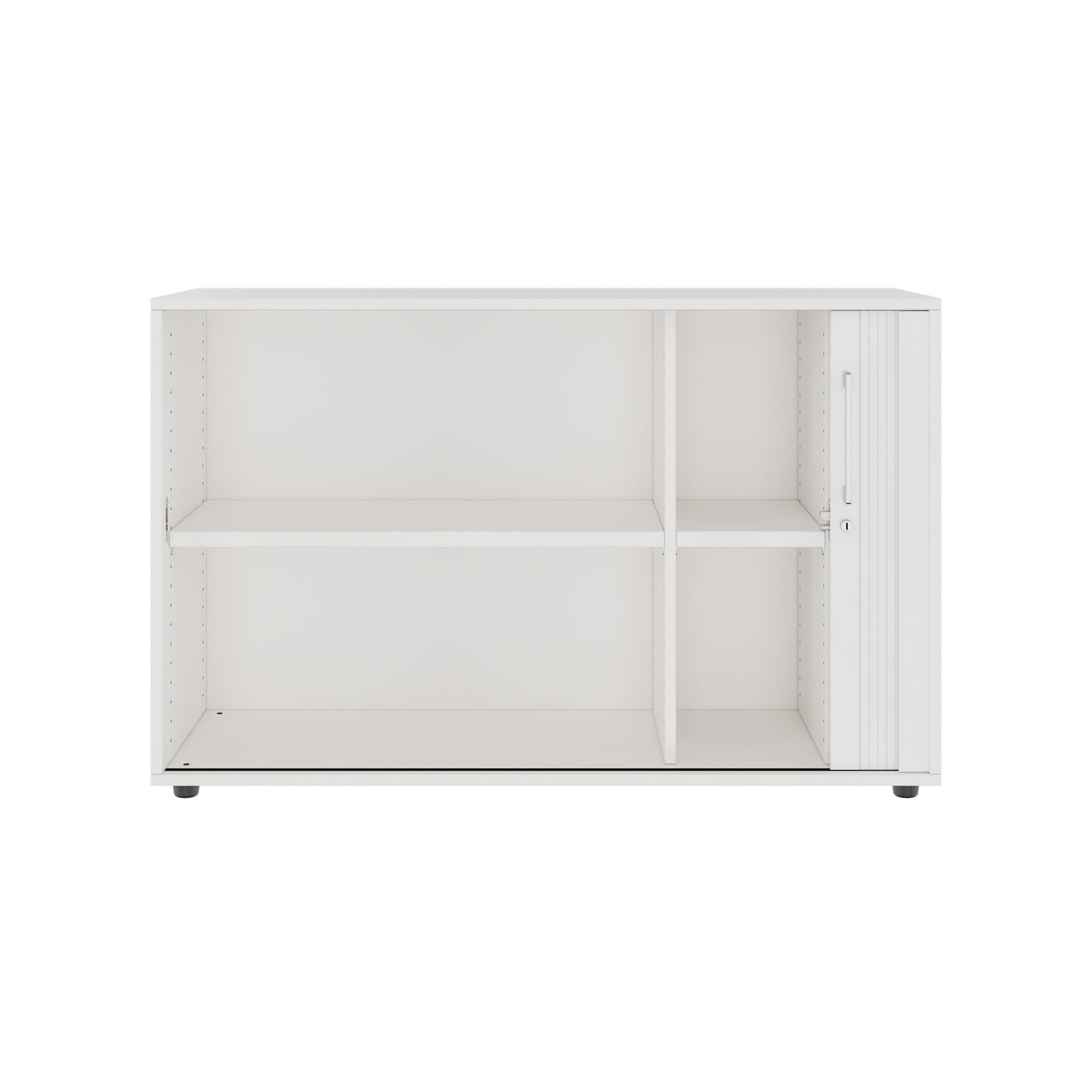 PRO Cabinetto del negozio querroll | 2 OH, 800 - 1600 x 770 mm, corpo incollato, bianco
