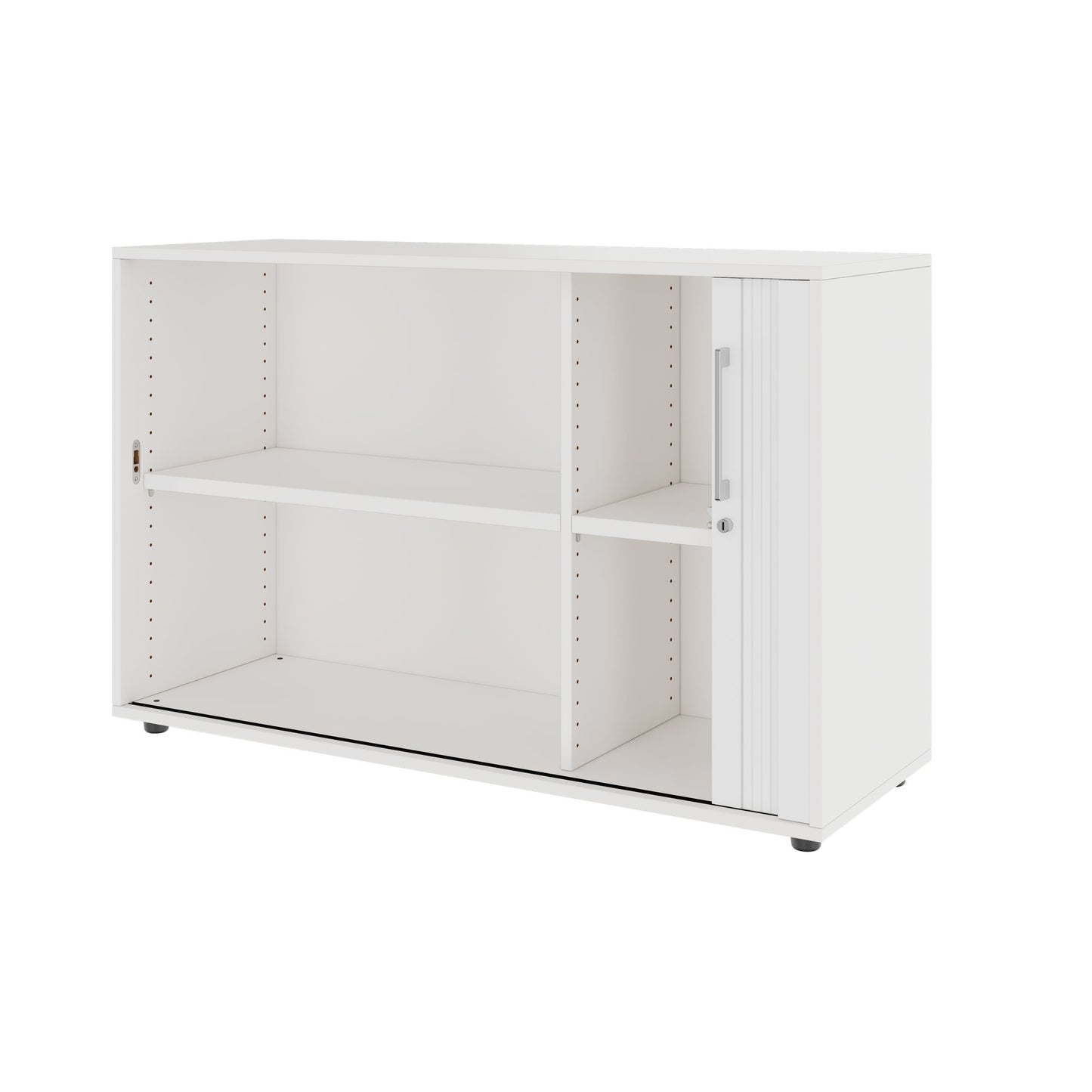 PRO Cabinetto del negozio querroll | 2 OH, 800 - 1600 x 770 mm, corpo incollato, bianco