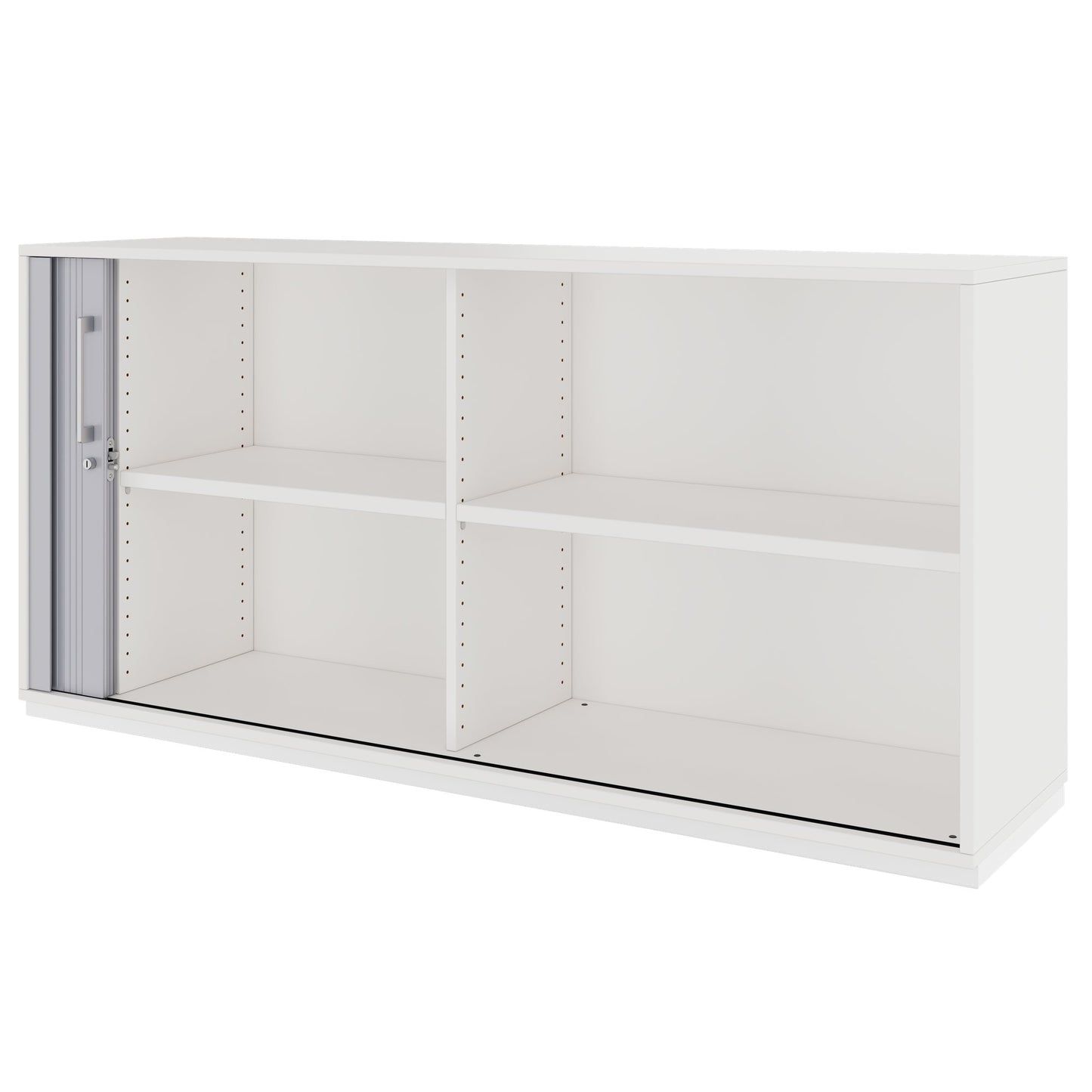 PRO Cabinetto del negozio querroll | 2 OH, 800 - 1600 x 770 mm, corpo incollato, bianco