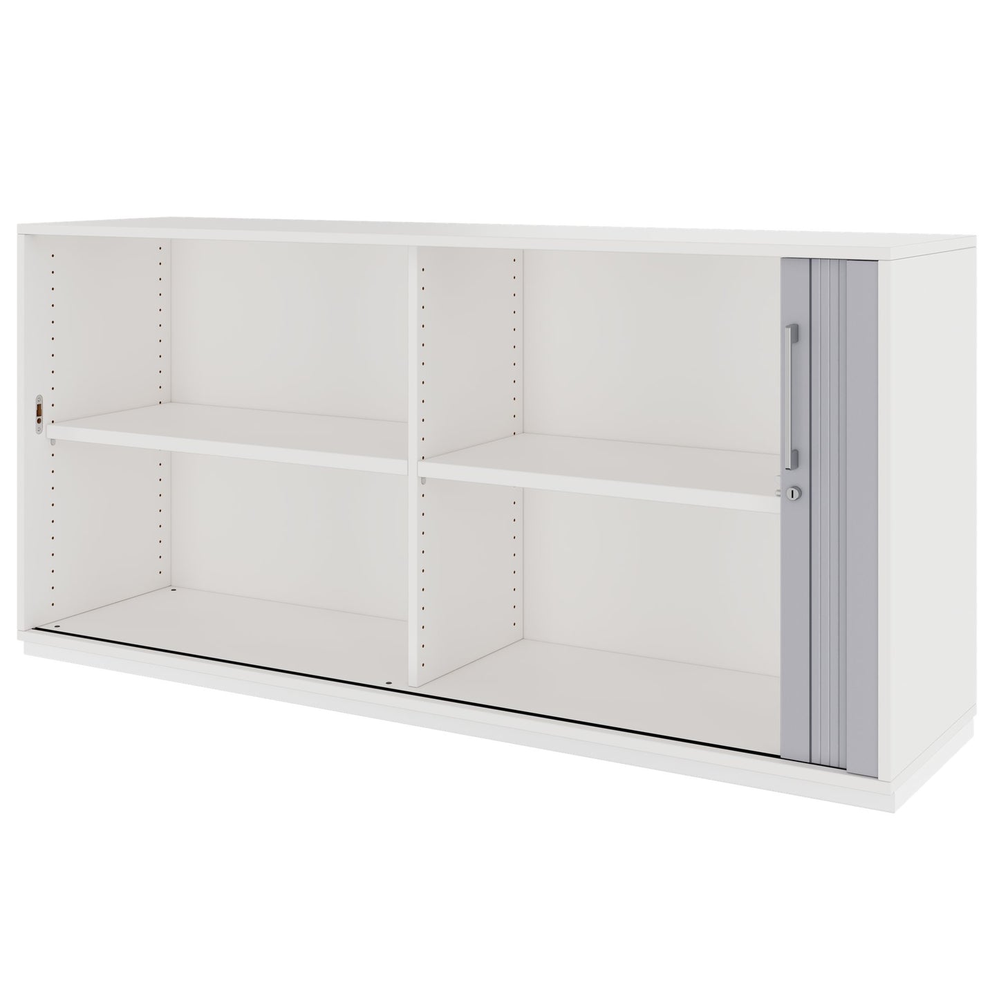 PRO Cabinetto del negozio querroll | 2 OH, 800 - 1600 x 770 mm, corpo incollato, bianco