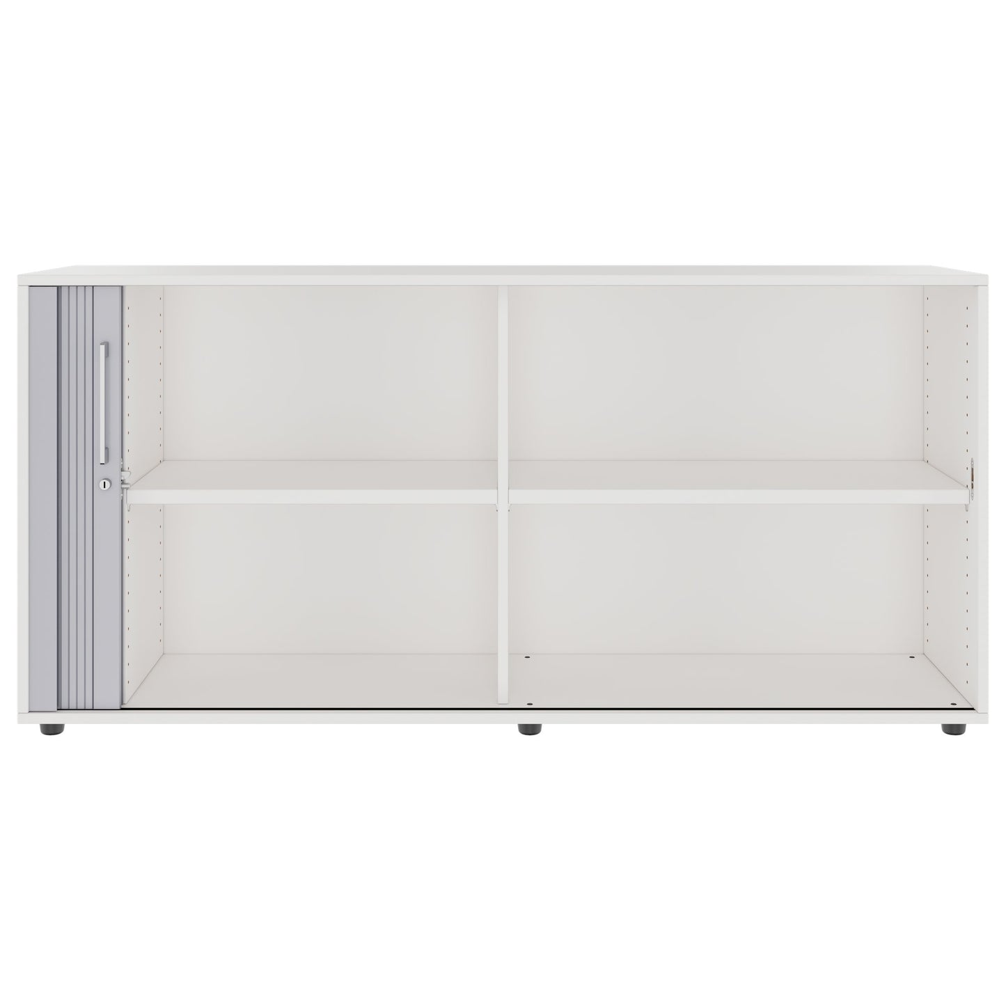 PRO Cabinetto del negozio querroll | 2 OH, 800 - 1600 x 770 mm, corpo incollato, bianco