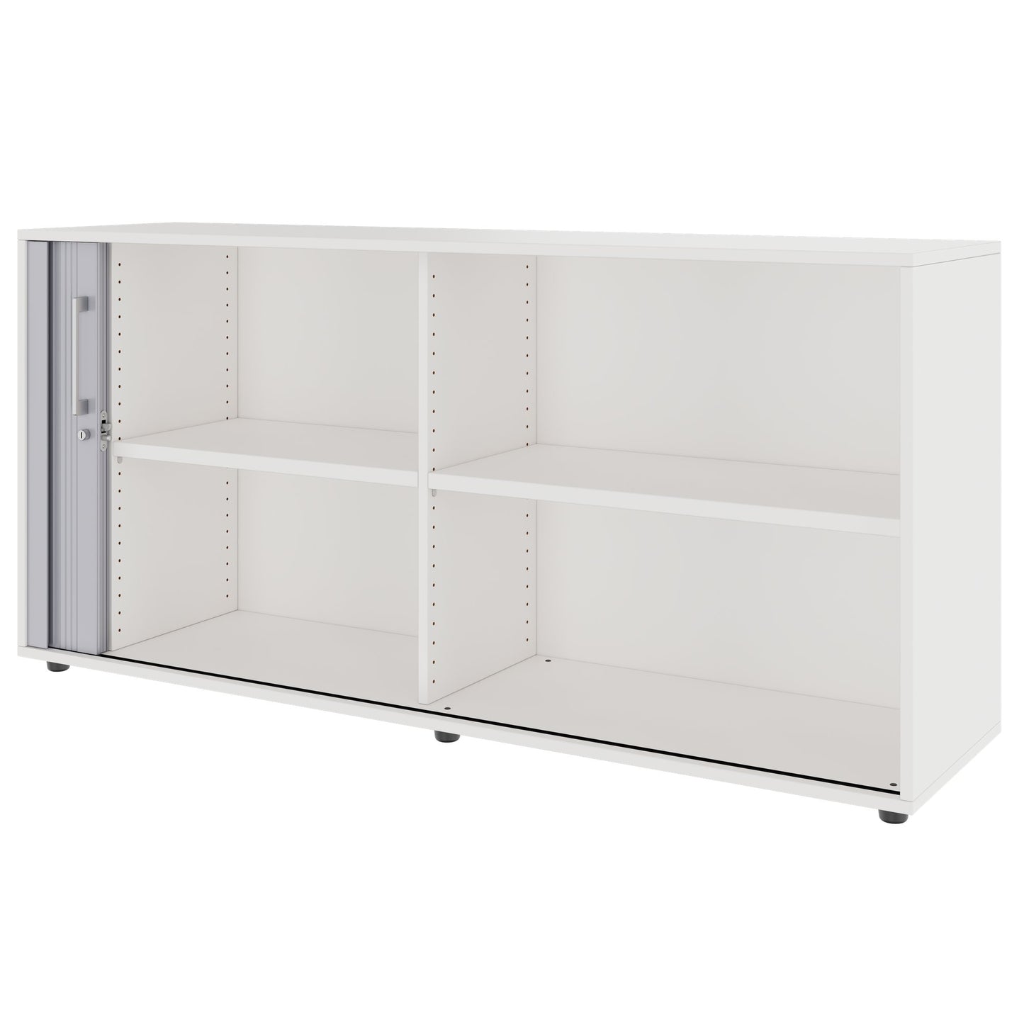 PRO Cabinetto del negozio querroll | 2 OH, 800 - 1600 x 770 mm, corpo incollato, bianco