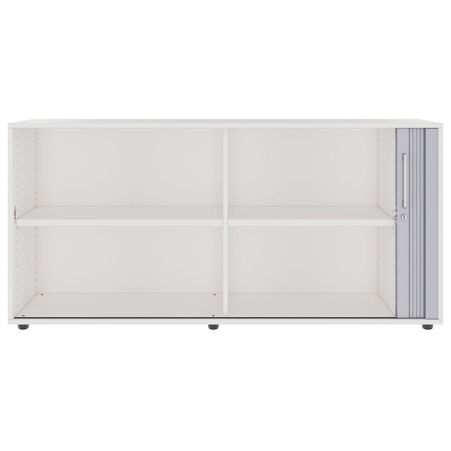 PRO Cabinetto del negozio querroll | 2 OH, 800 - 1600 x 770 mm, corpo incollato, bianco