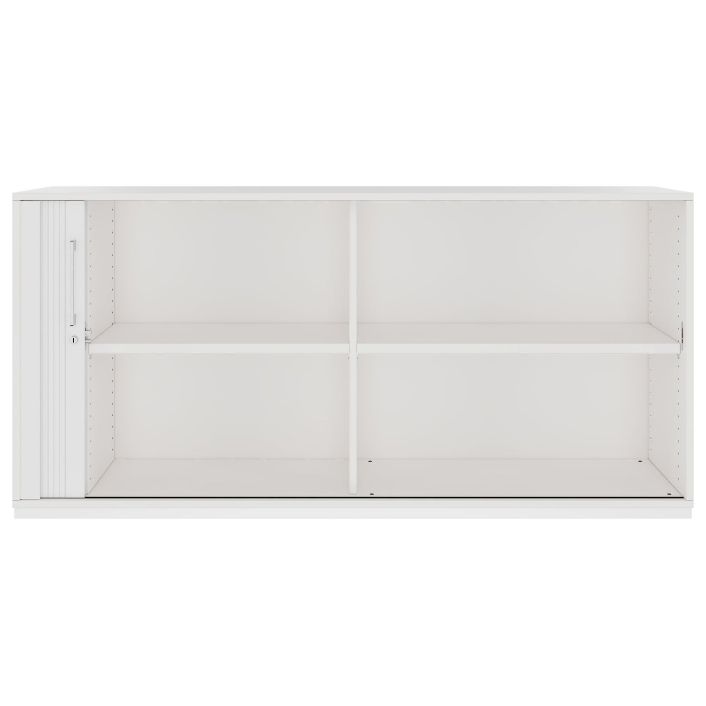 PRO Cabinetto del negozio querroll | 2 OH, 800 - 1600 x 770 mm, corpo incollato, bianco