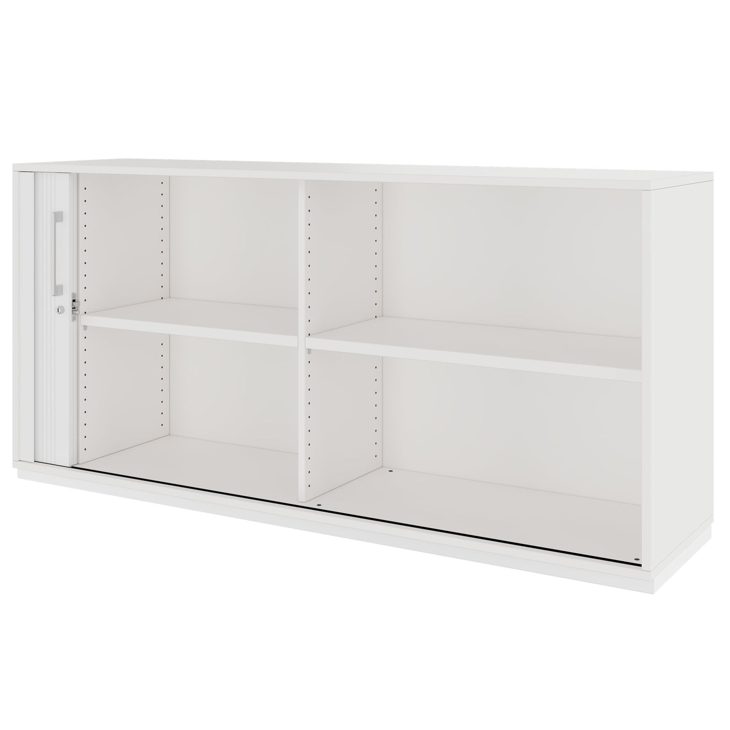 PRO Cabinetto del negozio querroll | 2 OH, 800 - 1600 x 770 mm, corpo incollato, bianco