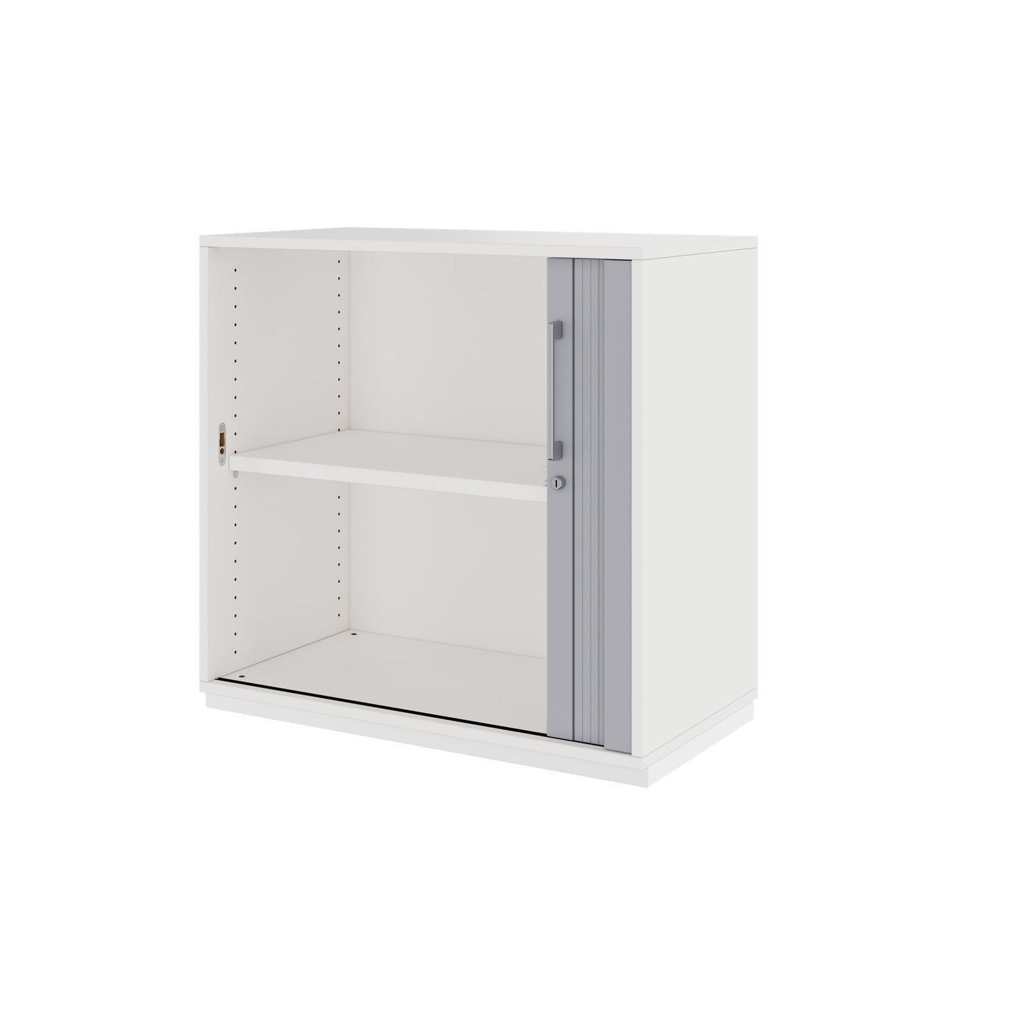 PRO Cabinetto del negozio querroll | 2 OH, 800 - 1600 x 770 mm, corpo incollato, bianco