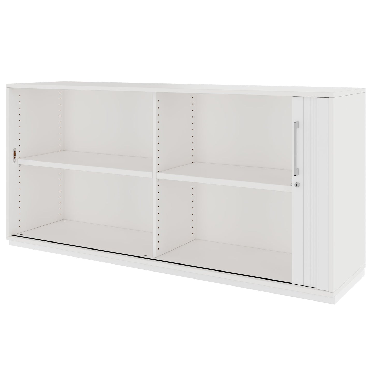 PRO Cabinetto del negozio querroll | 2 OH, 800 - 1600 x 770 mm, corpo incollato, bianco