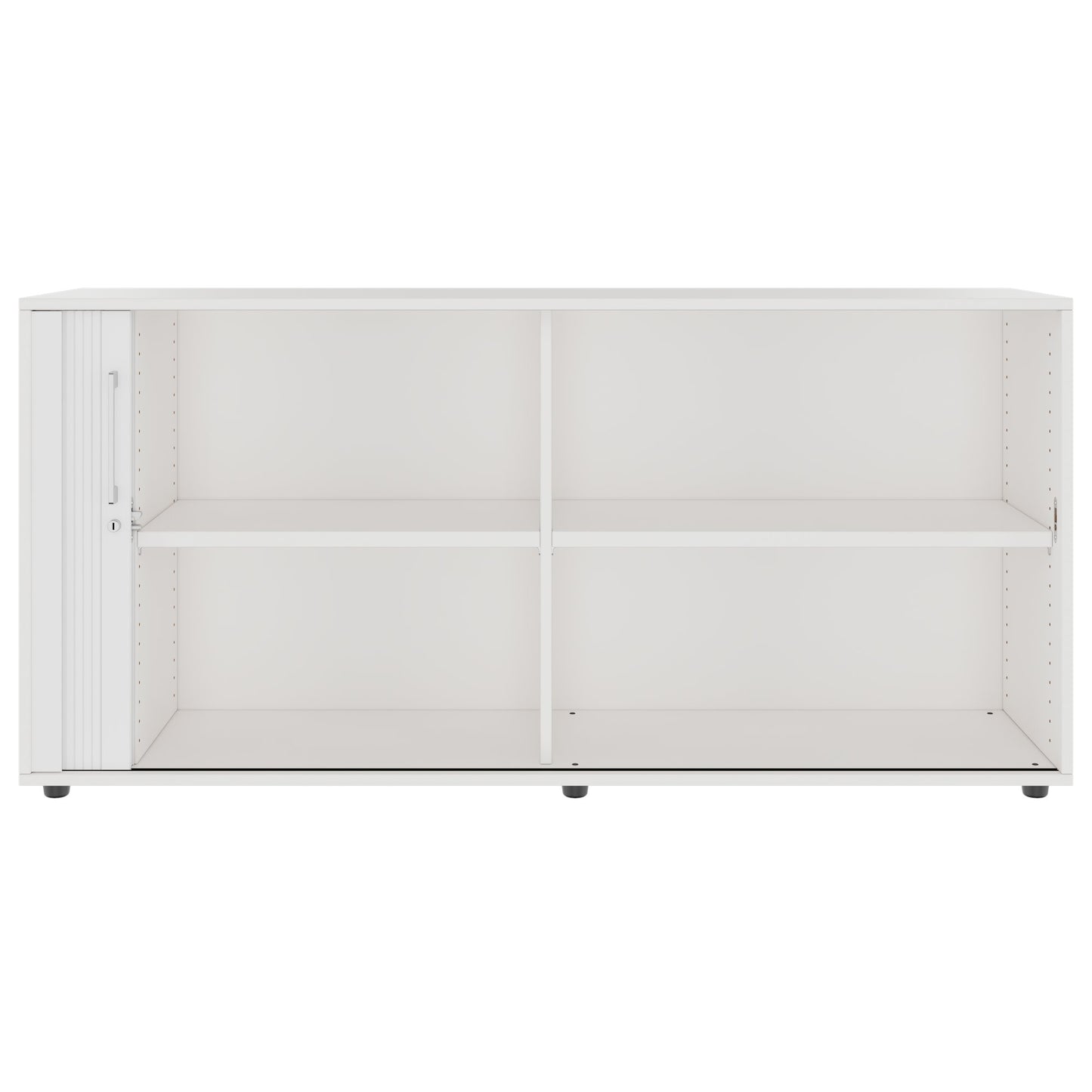 PRO Cabinetto del negozio querroll | 2 OH, 800 - 1600 x 770 mm, corpo incollato, bianco