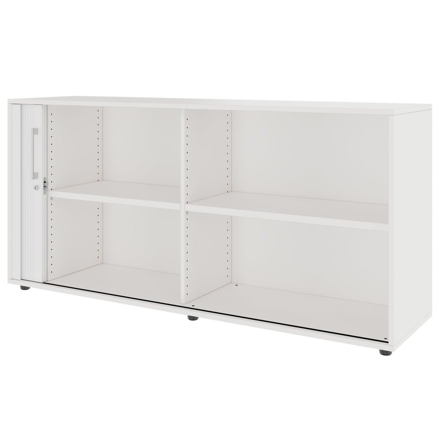 PRO Cabinetto del negozio querroll | 2 OH, 800 - 1600 x 770 mm, corpo incollato, bianco
