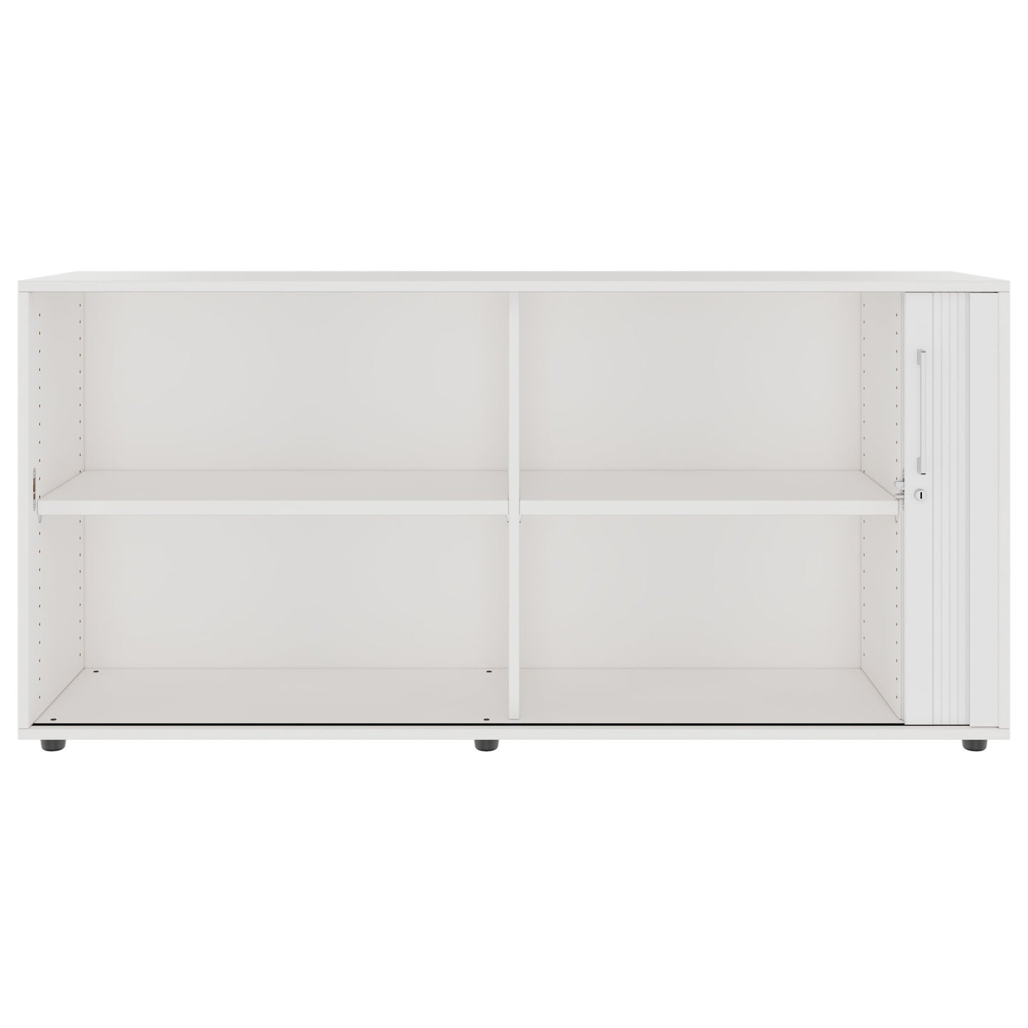 PRO Cabinetto del negozio querroll | 2 OH, 800 - 1600 x 770 mm, corpo incollato, bianco