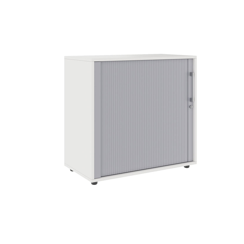 PRO Cabinetto del negozio querroll | 2 OH, 800 - 1600 x 770 mm, corpo incollato, bianco
