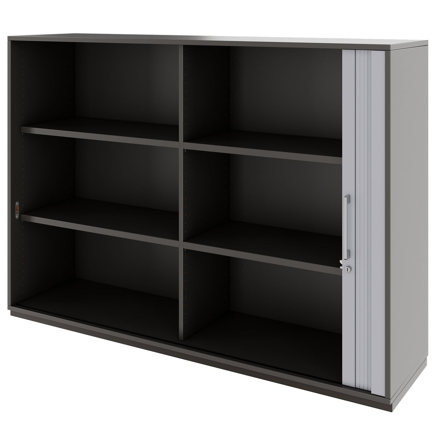 PRO Querrollladenschrank | 3 OH, 800 - 1600 x 1140 mm, verleimter Korpus, Graphit