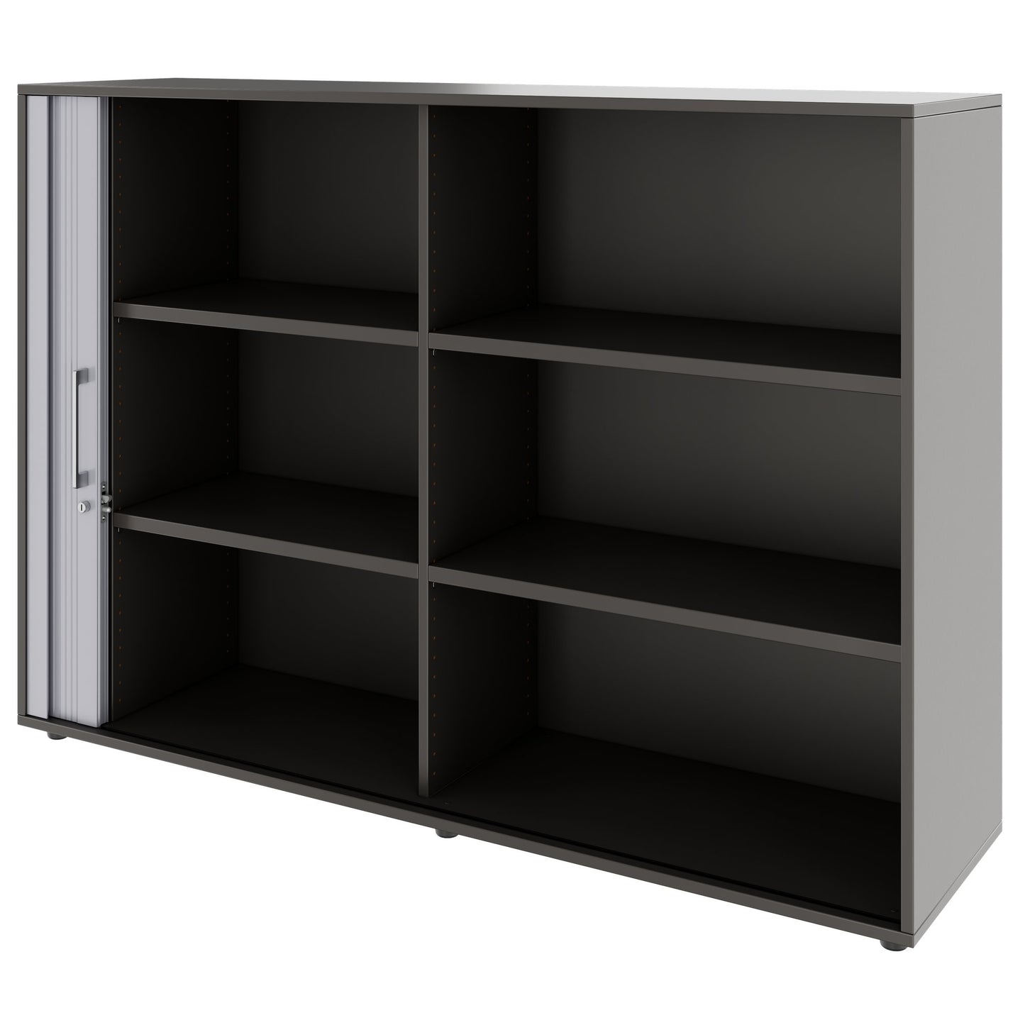 PRO Querrollladenschrank | 3 OH, 800 - 1600 x 1140 mm, verleimter Korpus, Graphit