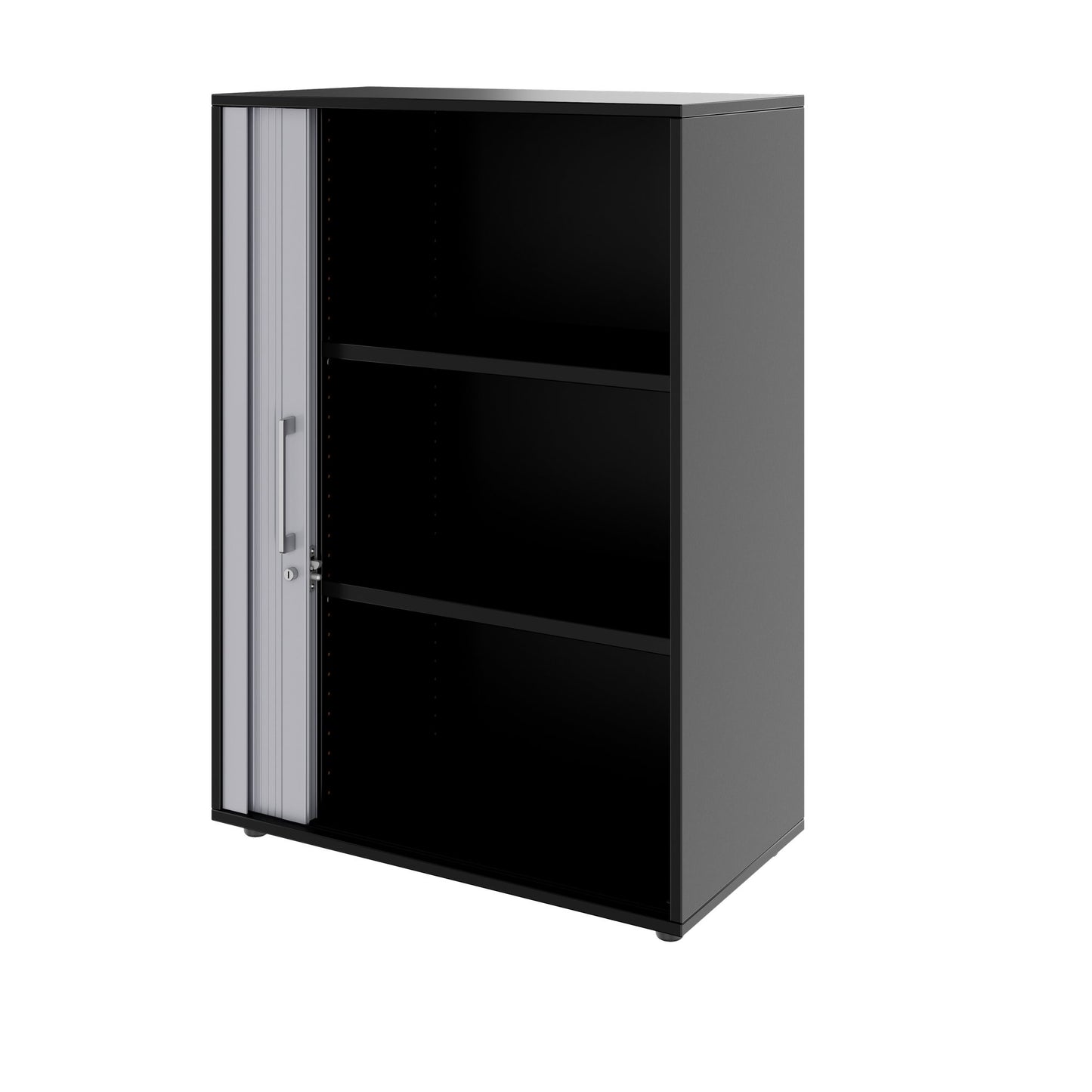 PRO Cabinetto del negozio querroll | 3 OH, 800 - 1600 x 1140 mm, corpus incollato, nero