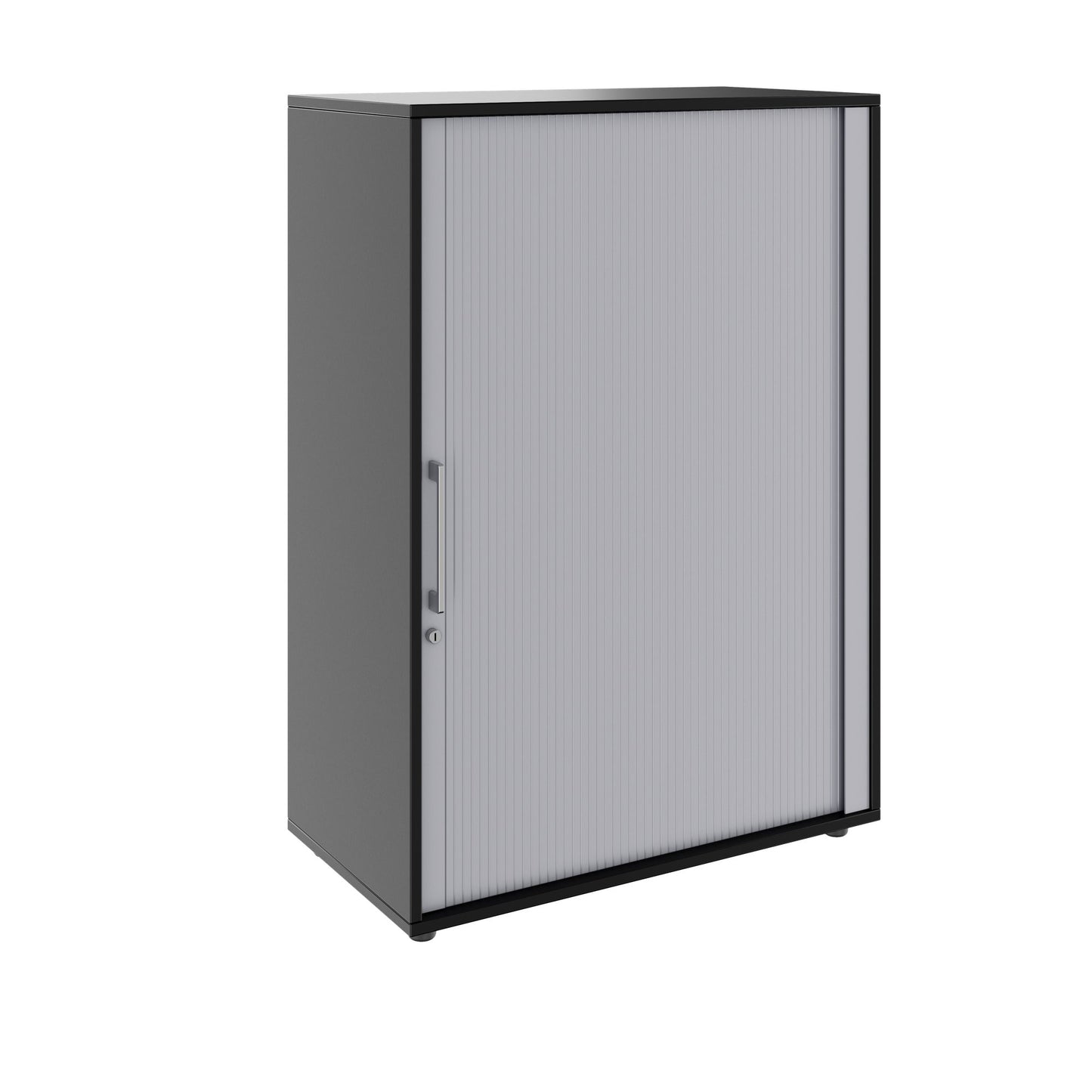 PRO Cabinetto del negozio querroll | 3 OH, 800 - 1600 x 1140 mm, corpus incollato, nero