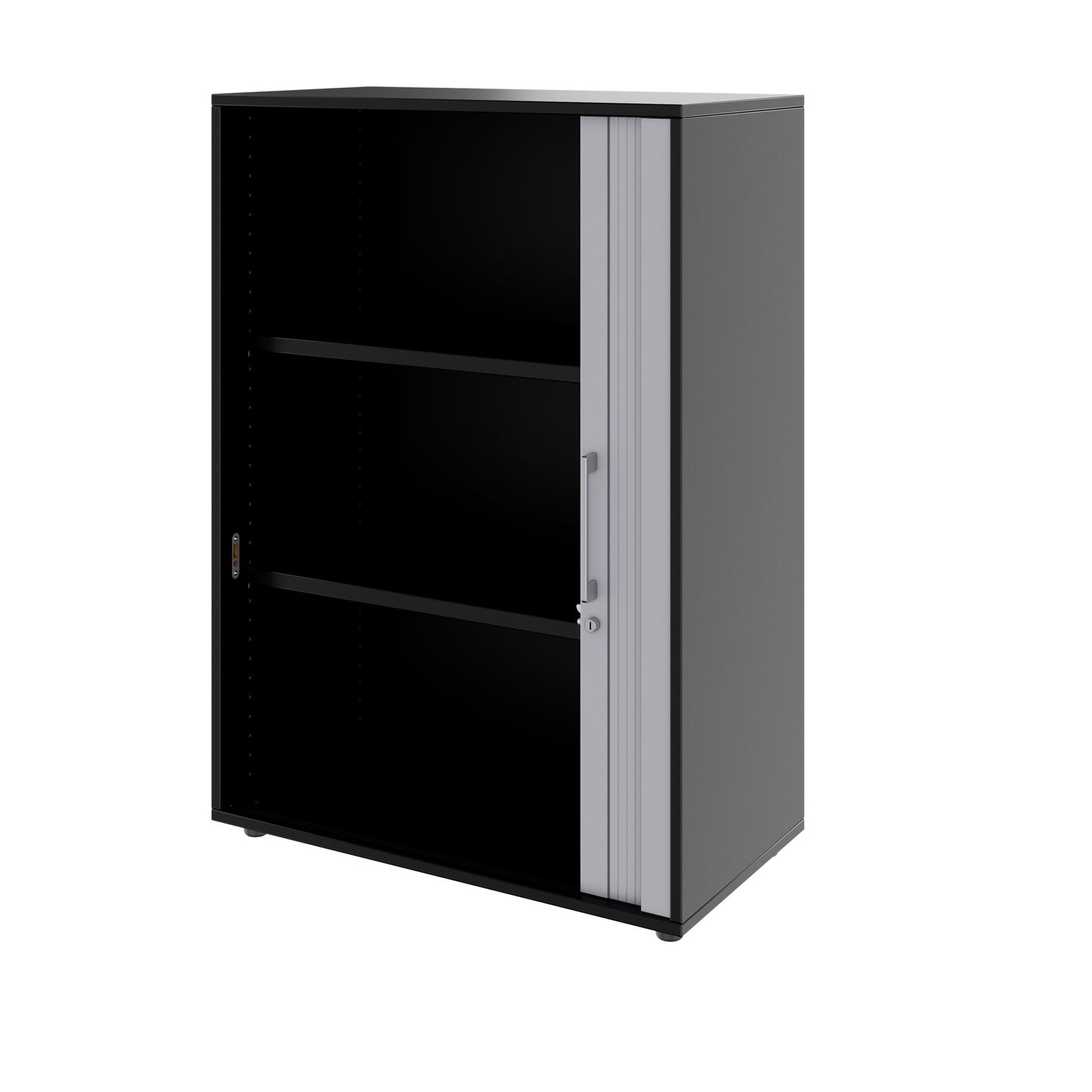 PRO Cabinetto del negozio querroll | 3 OH, 800 - 1600 x 1140 mm, corpus incollato, nero