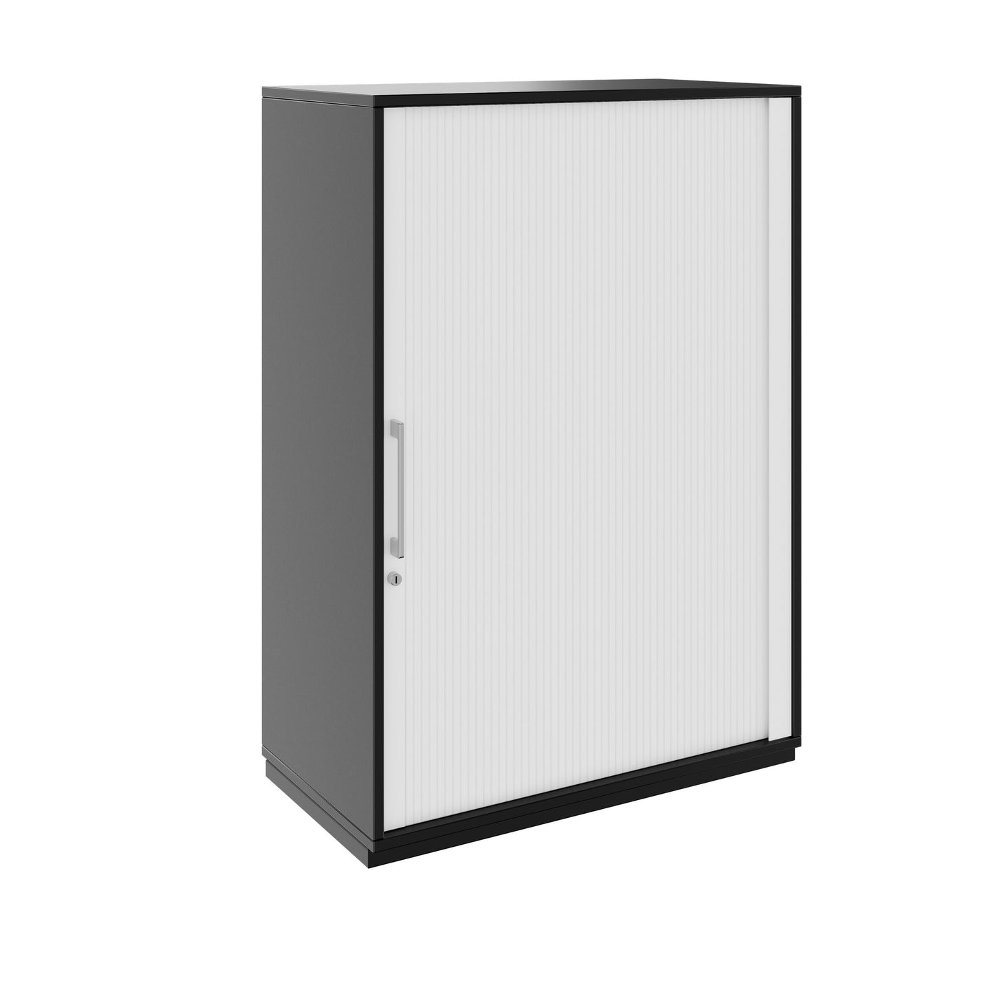 PRO Cabinetto del negozio querroll | 3 OH, 800 - 1600 x 1140 mm, corpus incollato, nero