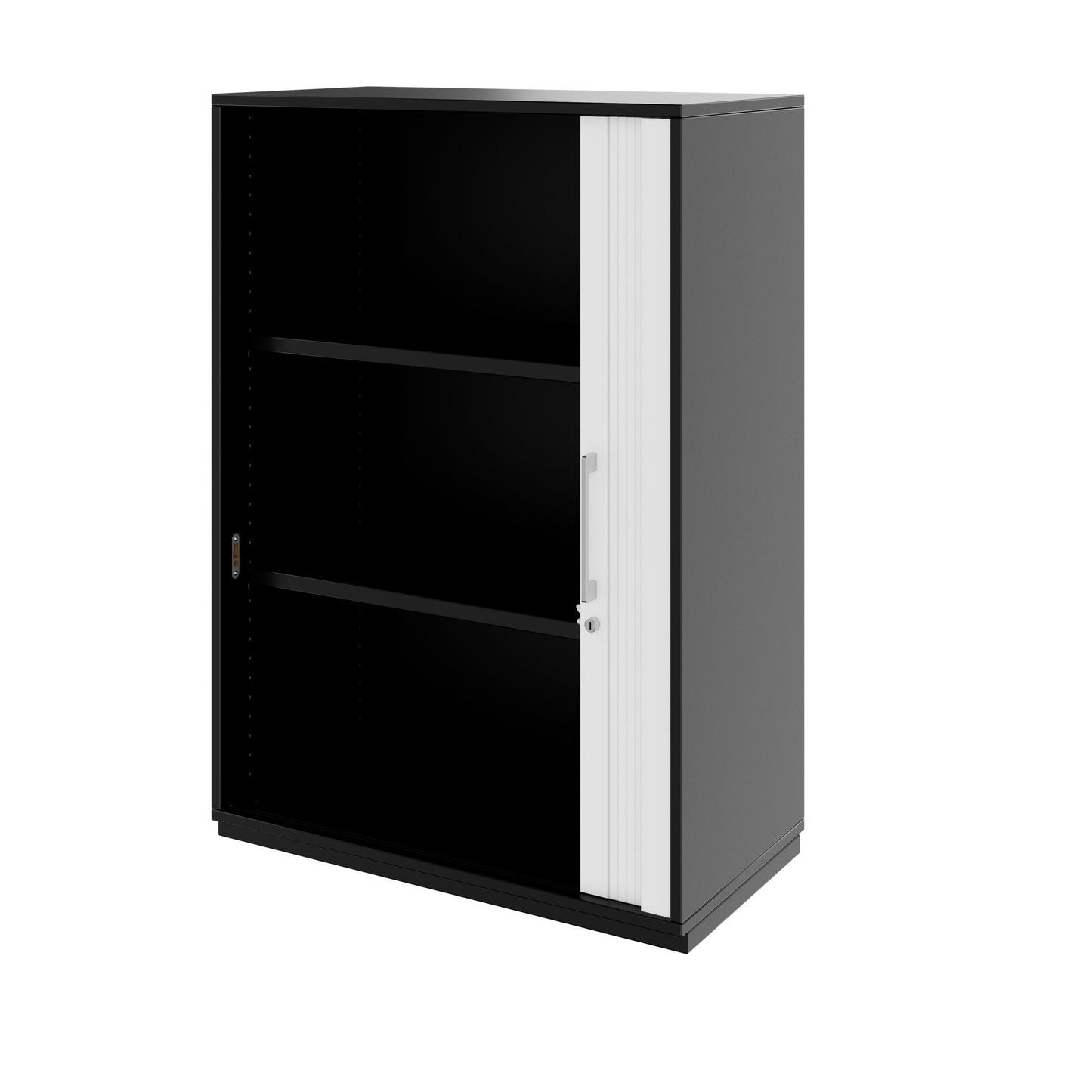 PRO Cabinetto del negozio querroll | 3 OH, 800 - 1600 x 1140 mm, corpus incollato, nero