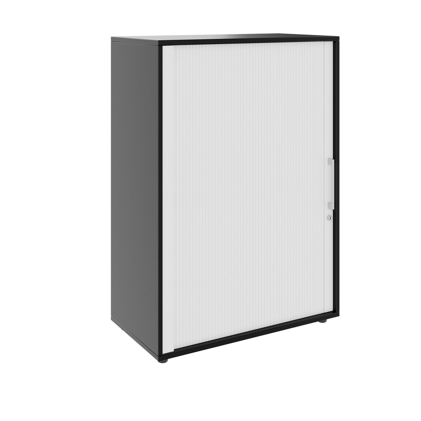 PRO Cabinetto del negozio querroll | 3 OH, 800 - 1600 x 1140 mm, corpus incollato, nero