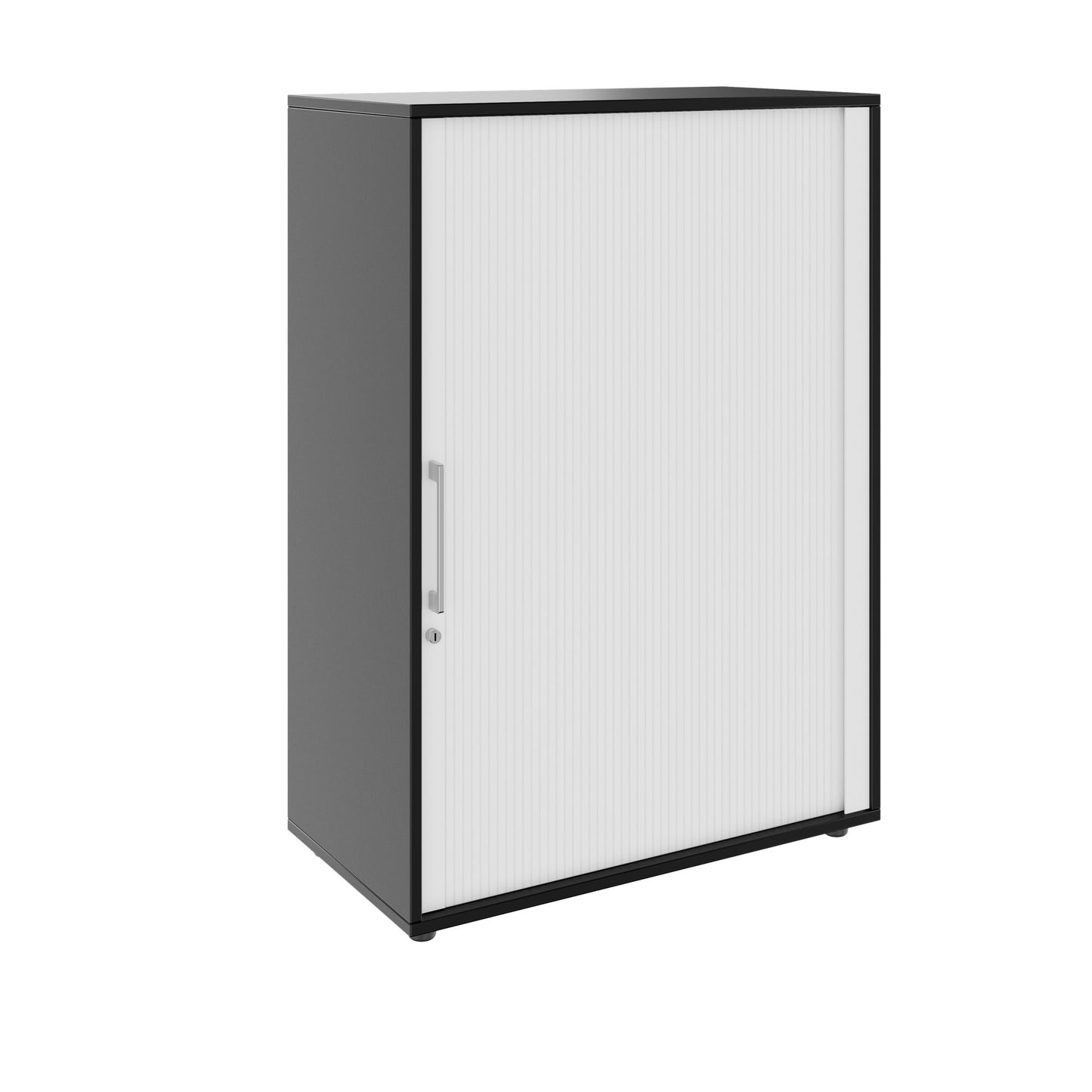 PRO Cabinetto del negozio querroll | 3 OH, 800 - 1600 x 1140 mm, corpus incollato, nero