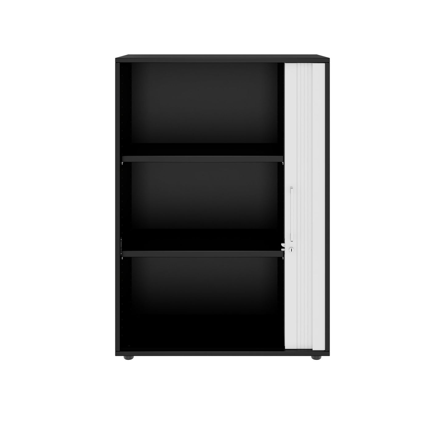 PRO Cabinetto del negozio querroll | 3 OH, 800 - 1600 x 1140 mm, corpus incollato, nero