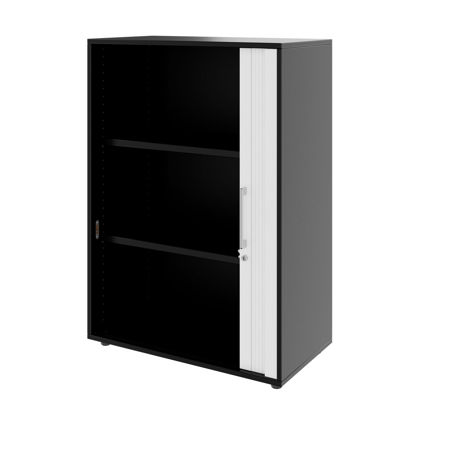PRO Cabinetto del negozio querroll | 3 OH, 800 - 1600 x 1140 mm, corpus incollato, nero