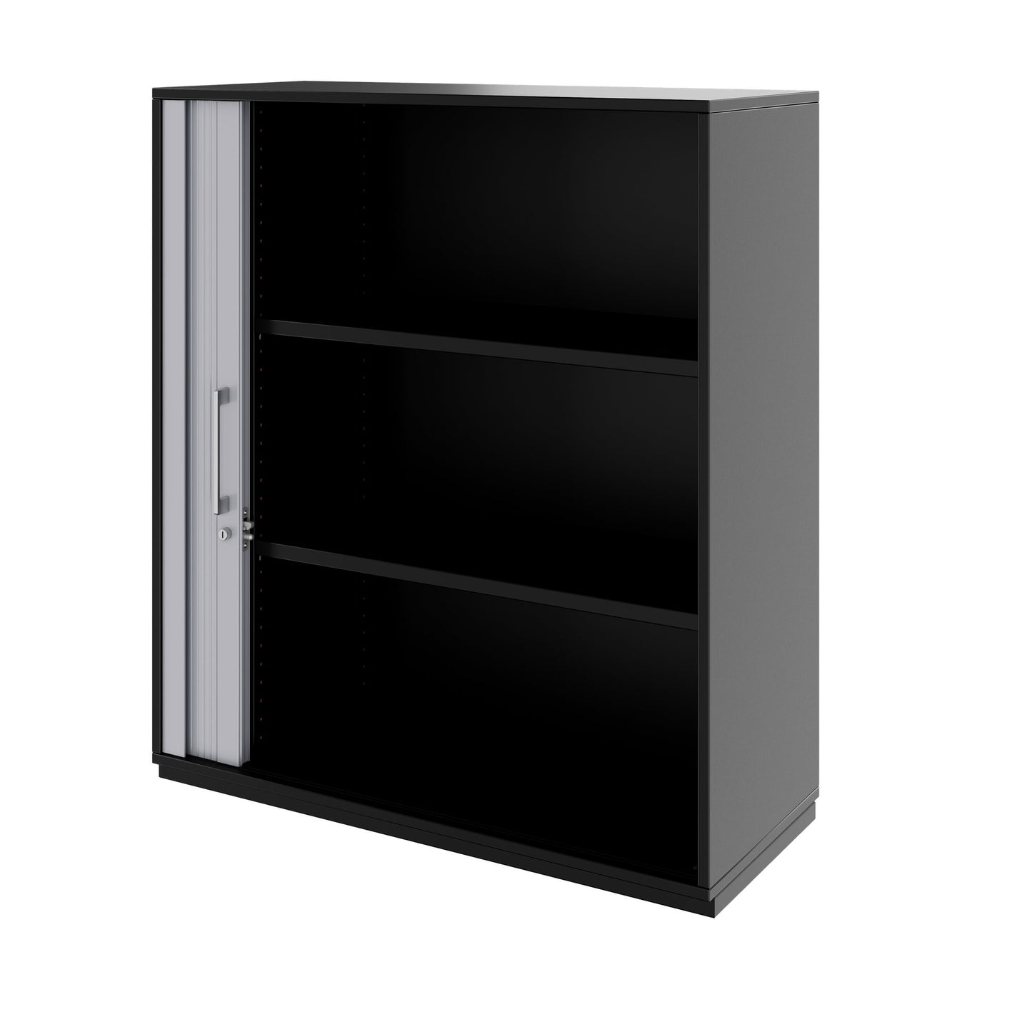 PRO Cabinetto del negozio querroll | 3 OH, 800 - 1600 x 1140 mm, corpus incollato, nero