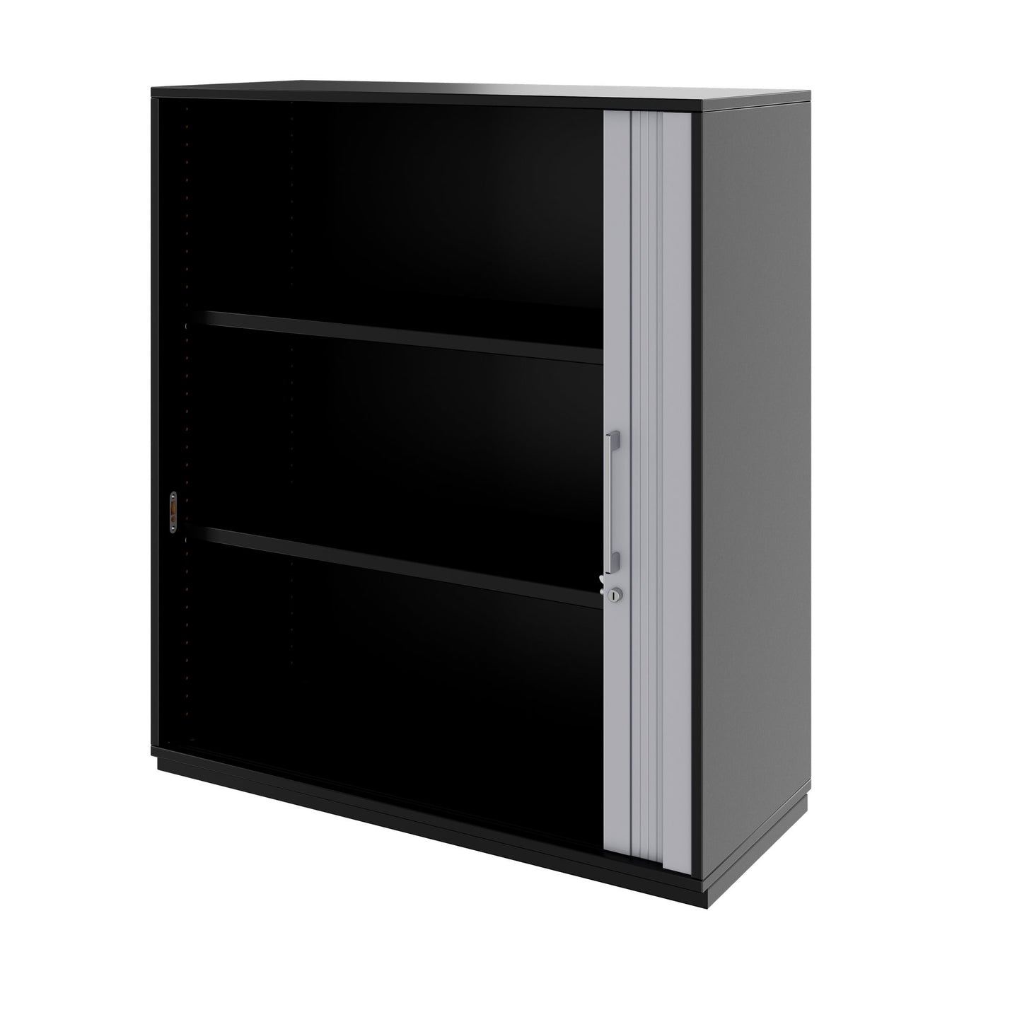 PRO Cabinetto del negozio querroll | 3 OH, 800 - 1600 x 1140 mm, corpus incollato, nero