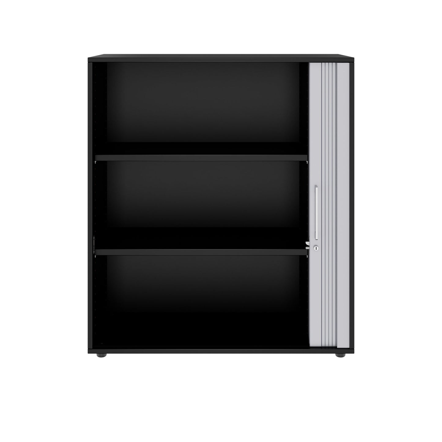 PRO Cabinetto del negozio querroll | 3 OH, 800 - 1600 x 1140 mm, corpus incollato, nero