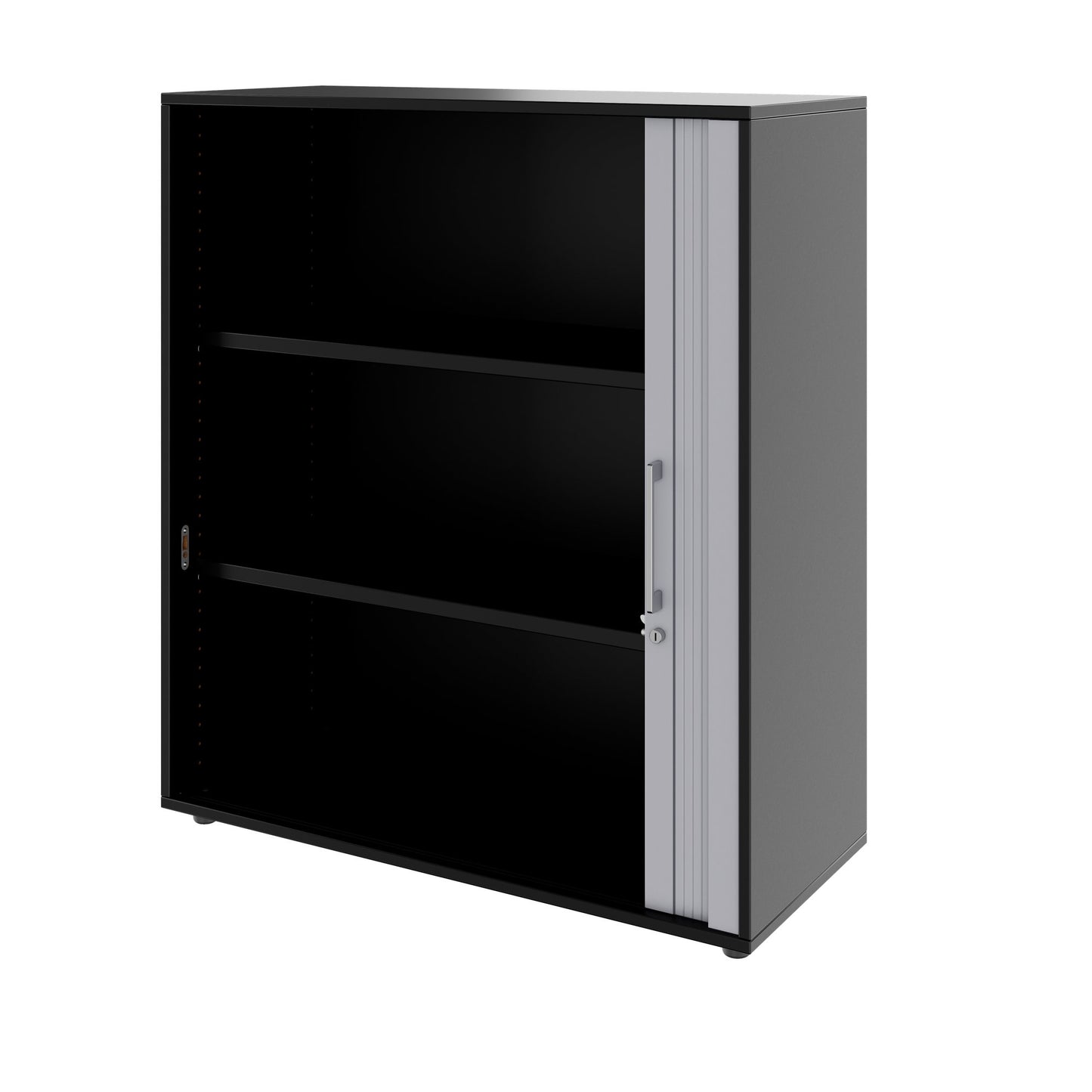 PRO Cabinetto del negozio querroll | 3 OH, 800 - 1600 x 1140 mm, corpus incollato, nero