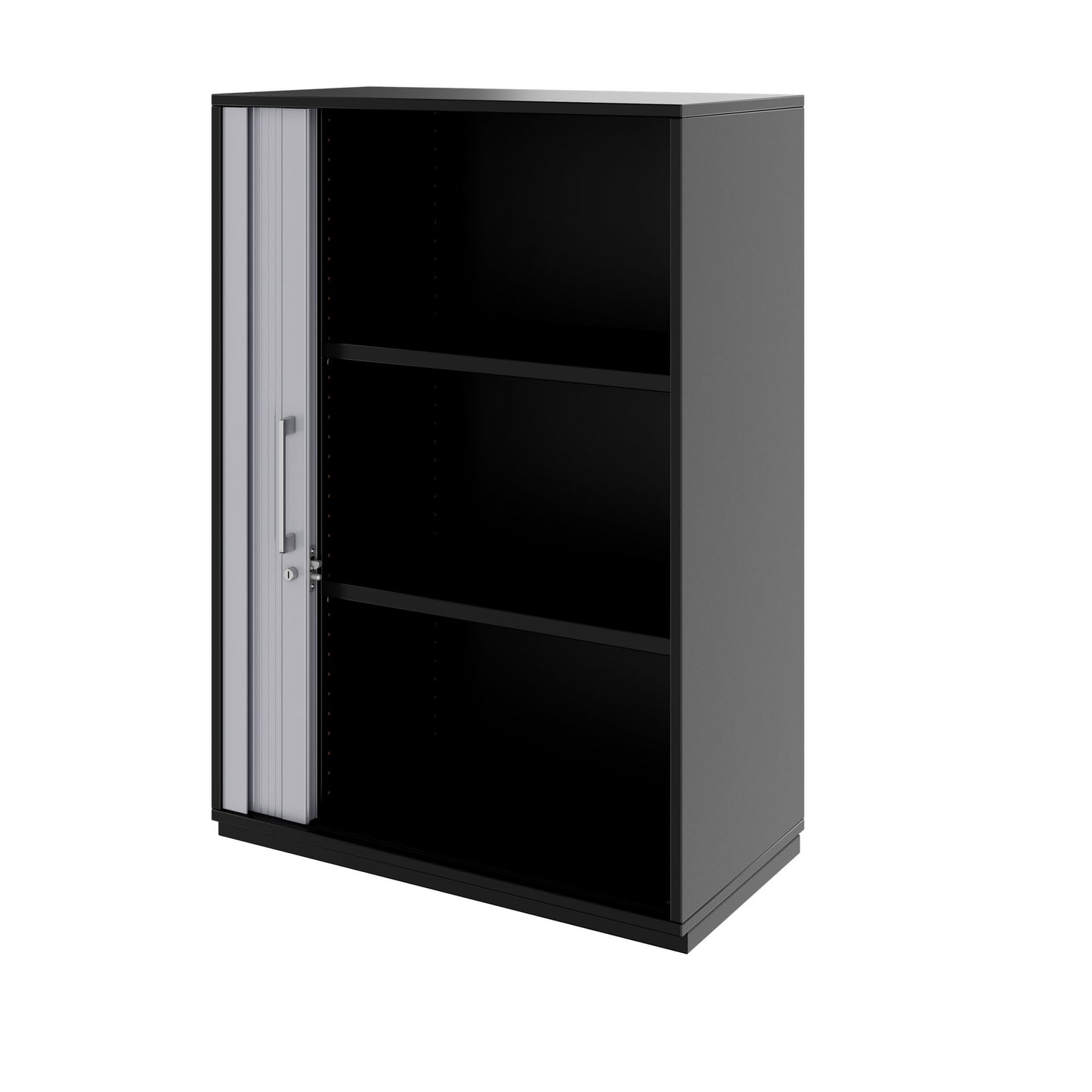 PRO Cabinetto del negozio querroll | 3 OH, 800 - 1600 x 1140 mm, corpus incollato, nero