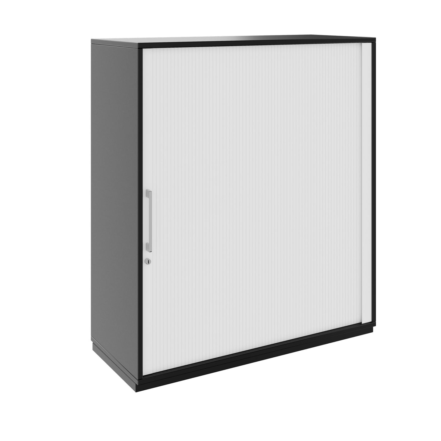 PRO Cabinetto del negozio querroll | 3 OH, 800 - 1600 x 1140 mm, corpus incollato, nero