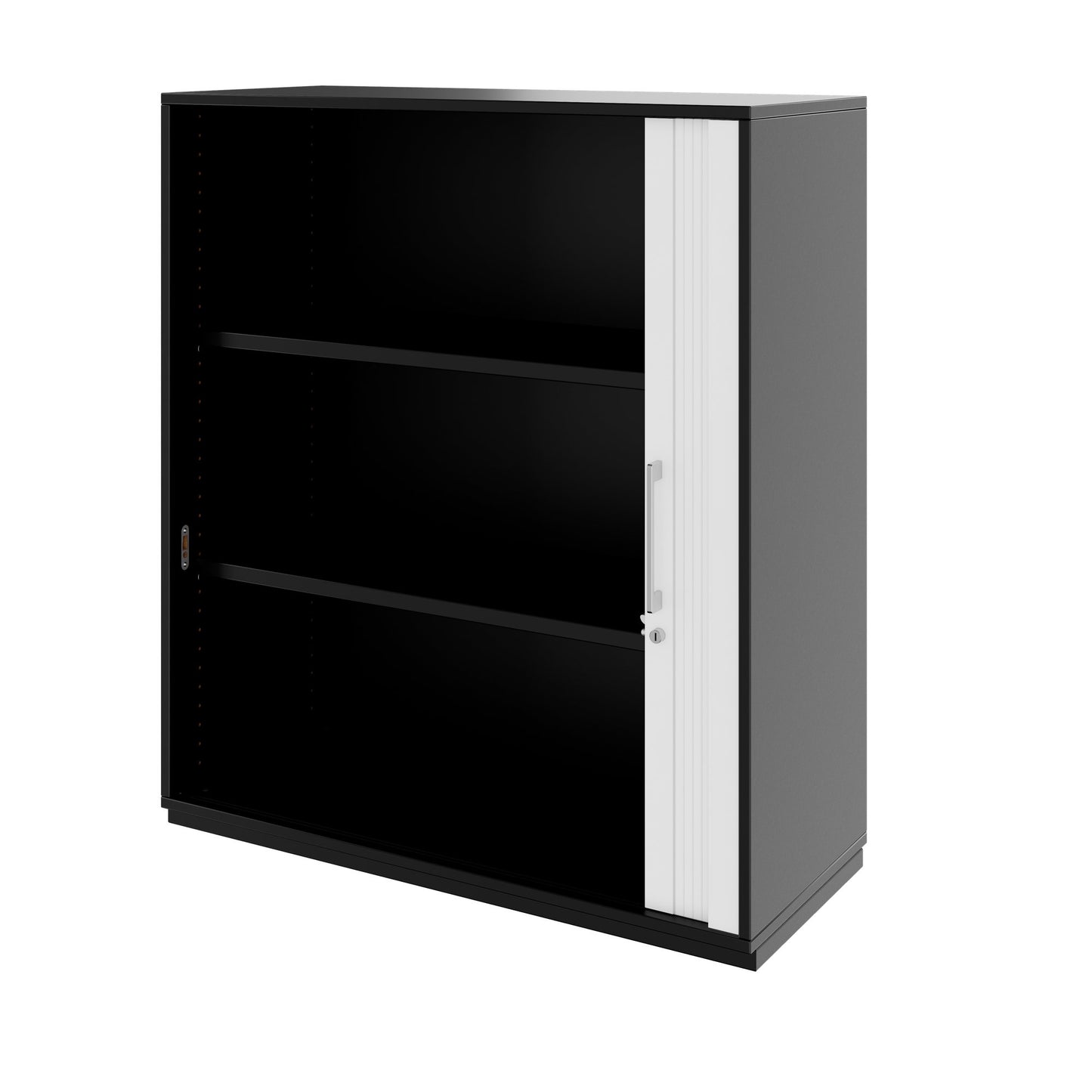 PRO Cabinetto del negozio querroll | 3 OH, 800 - 1600 x 1140 mm, corpus incollato, nero