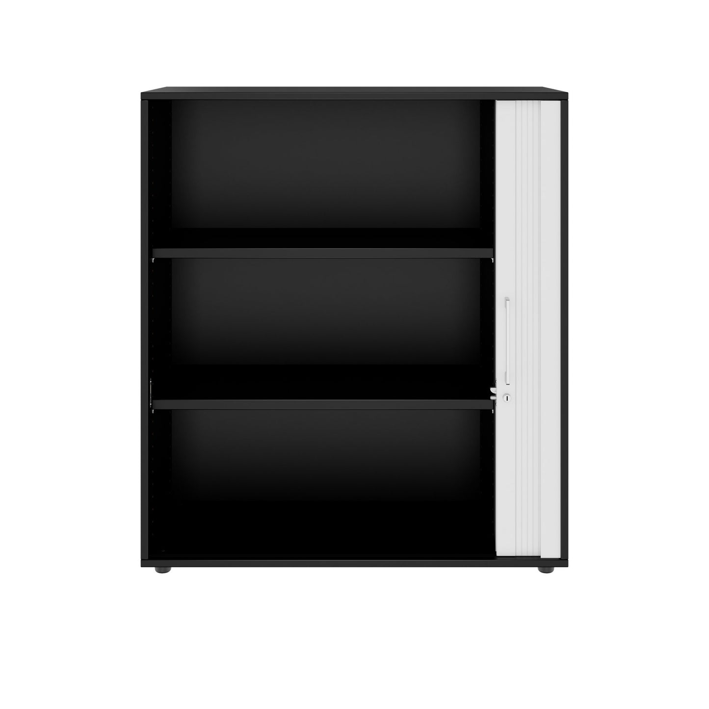PRO Cabinetto del negozio querroll | 3 OH, 800 - 1600 x 1140 mm, corpus incollato, nero