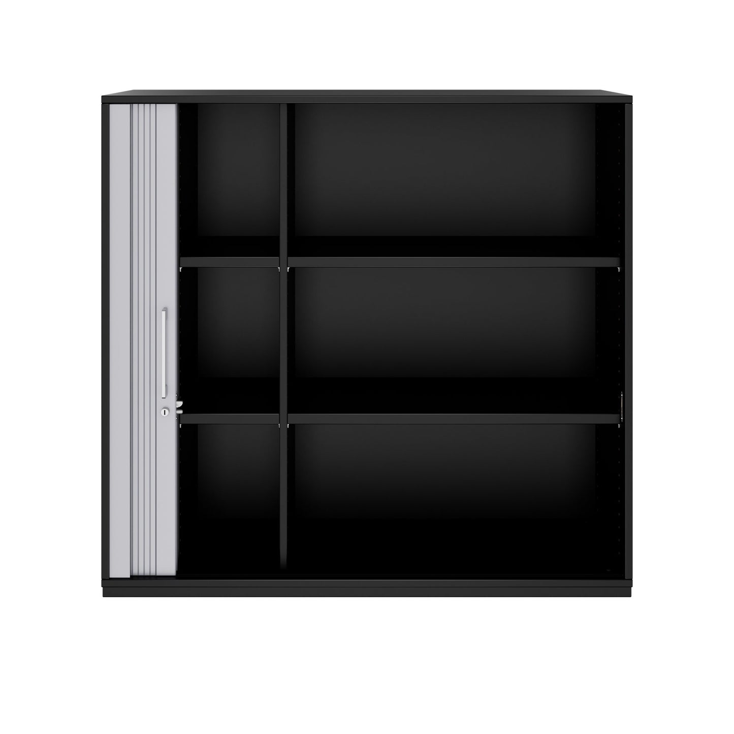 PRO Cabinetto del negozio querroll | 3 OH, 800 - 1600 x 1140 mm, corpus incollato, nero