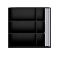 PRO Tambour cabinet | 3 OH, 800 - 1600 x 1140 mm, glued carcass, Black - 3 Thumbnail Image