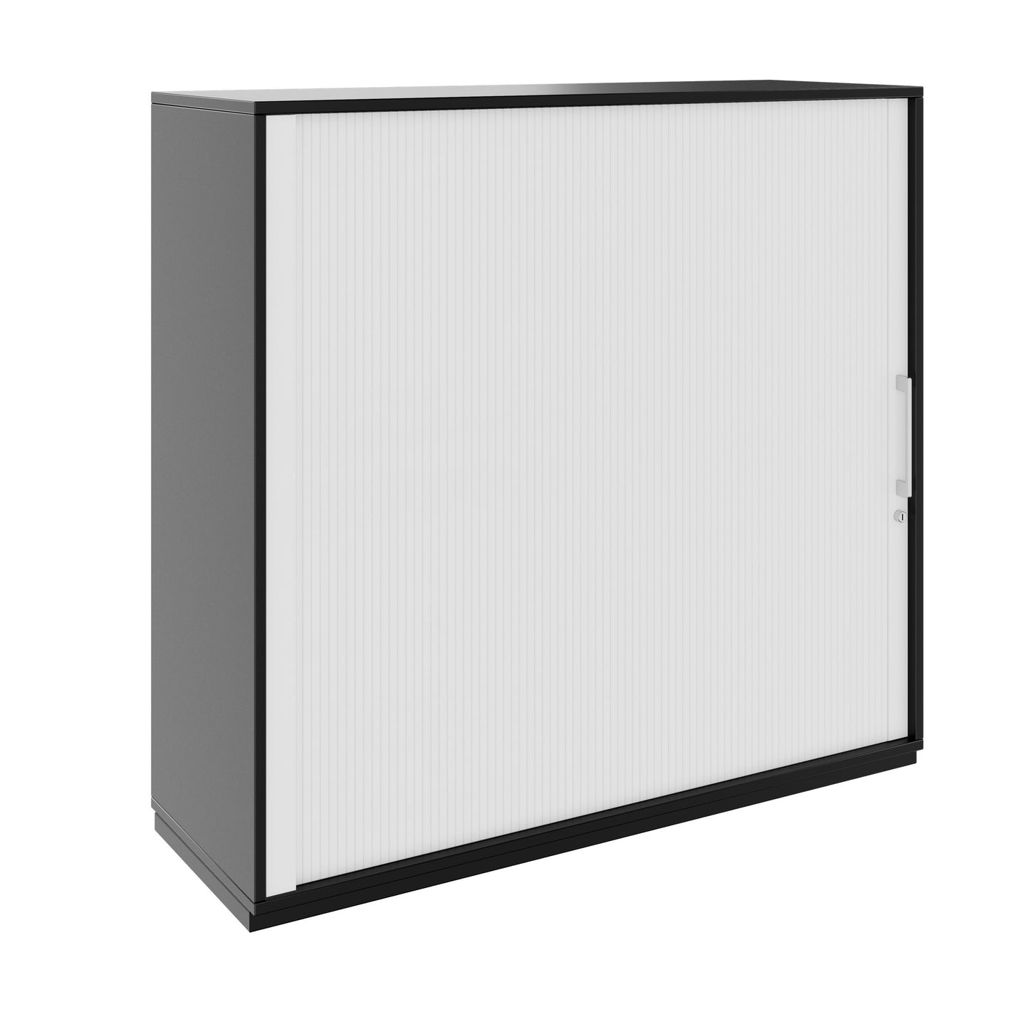 PRO Cabinetto del negozio querroll | 3 OH, 800 - 1600 x 1140 mm, corpus incollato, nero