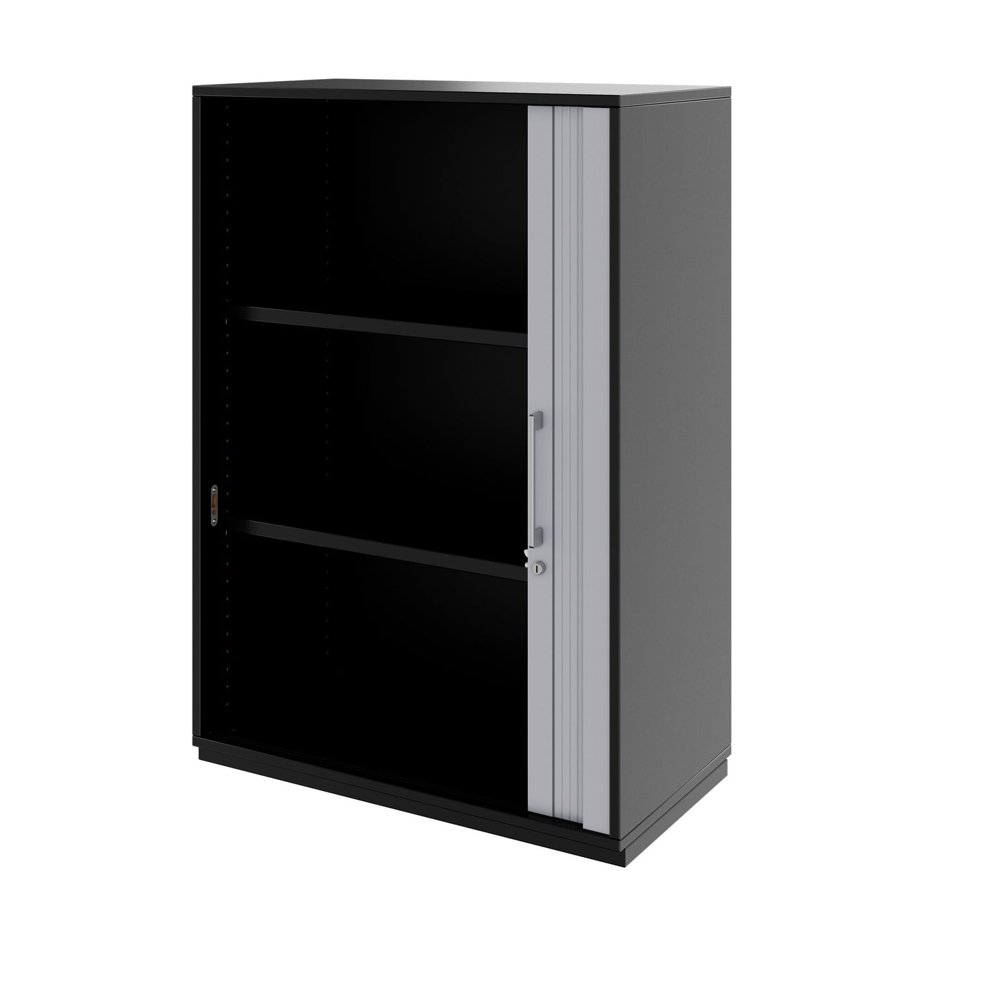 PRO Cabinetto del negozio querroll | 3 OH, 800 - 1600 x 1140 mm, corpus incollato, nero