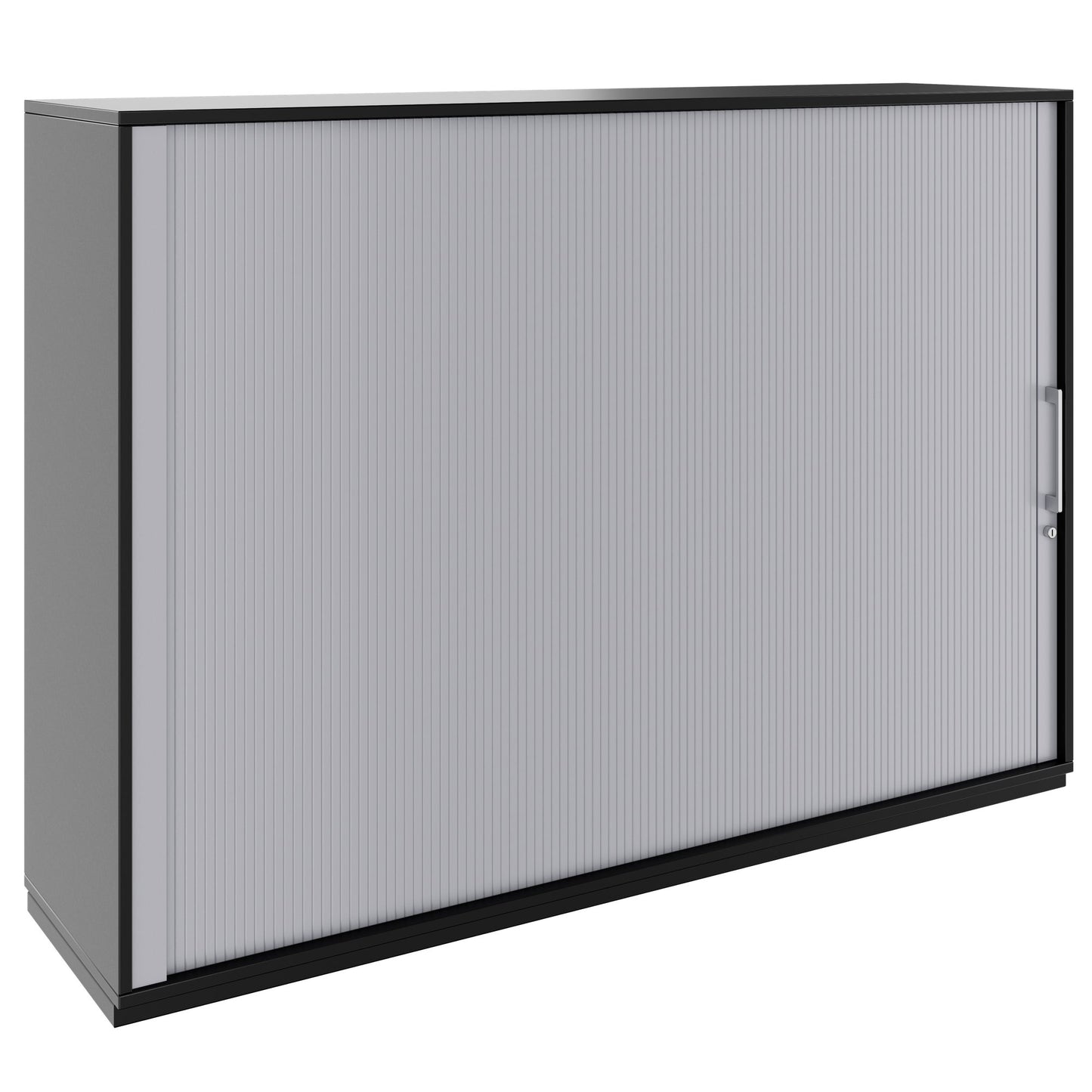 PRO Cabinetto del negozio querroll | 3 OH, 800 - 1600 x 1140 mm, corpus incollato, nero