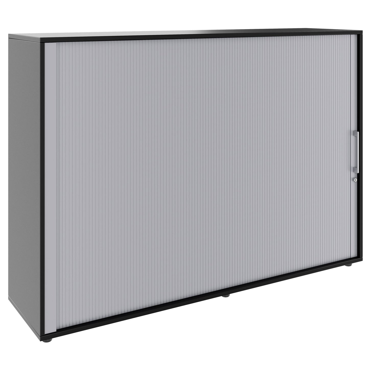 PRO Cabinetto del negozio querroll | 3 OH, 800 - 1600 x 1140 mm, corpus incollato, nero
