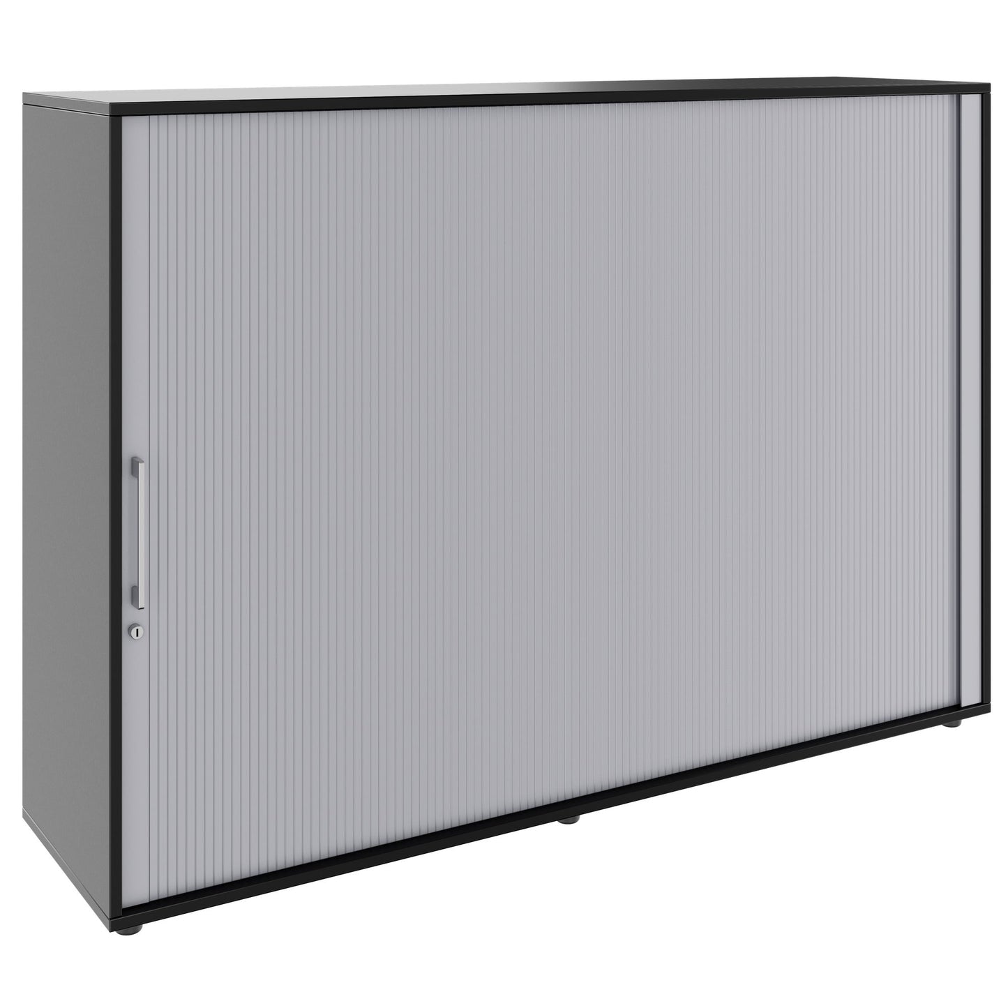 PRO Cabinetto del negozio querroll | 3 OH, 800 - 1600 x 1140 mm, corpus incollato, nero