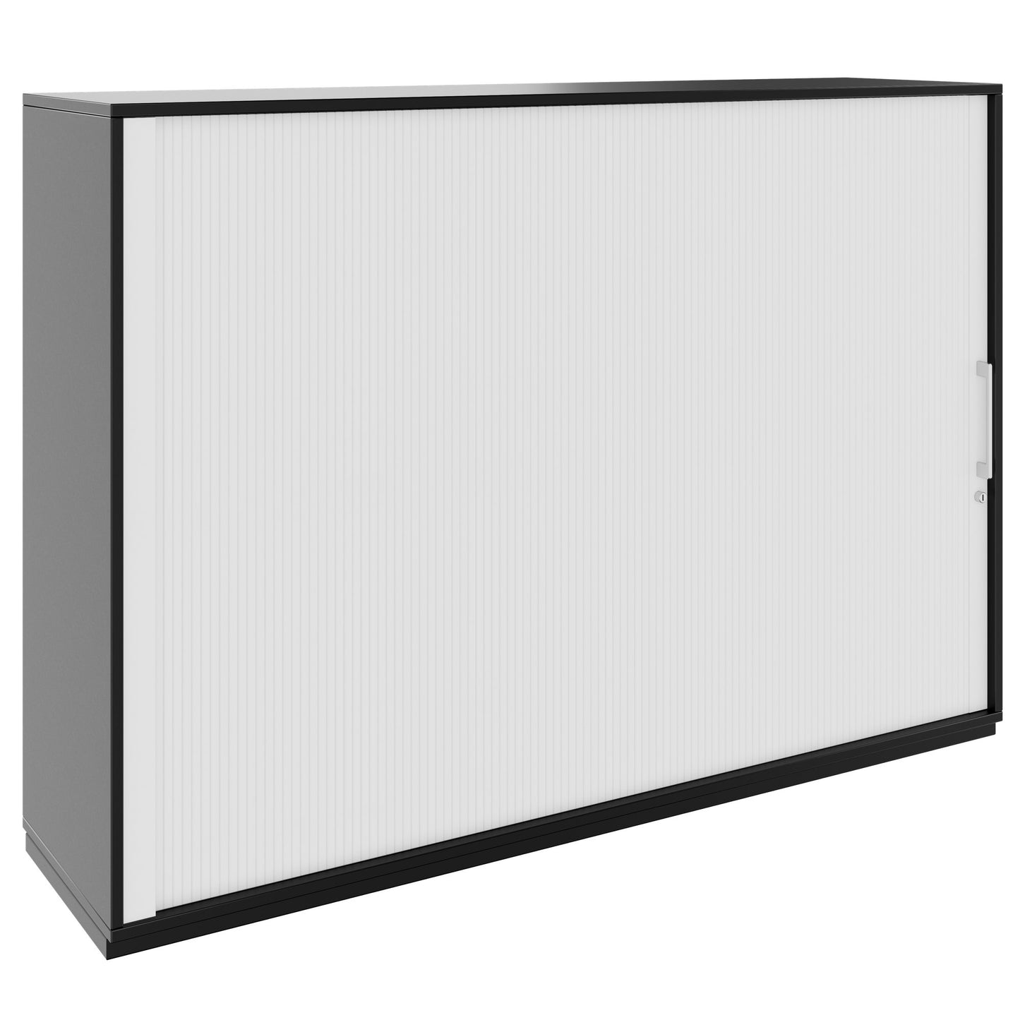 PRO Cabinetto del negozio querroll | 3 OH, 800 - 1600 x 1140 mm, corpus incollato, nero