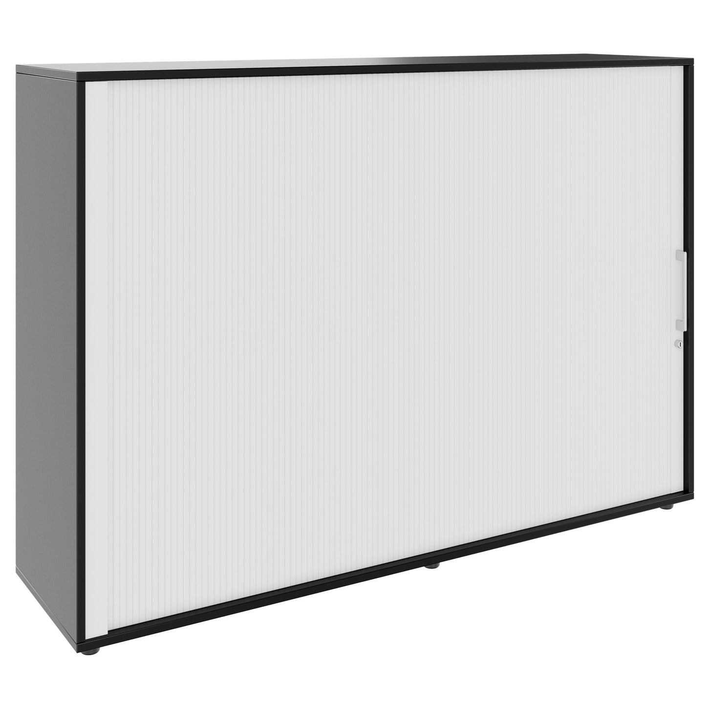 PRO Cabinetto del negozio querroll | 3 OH, 800 - 1600 x 1140 mm, corpus incollato, nero