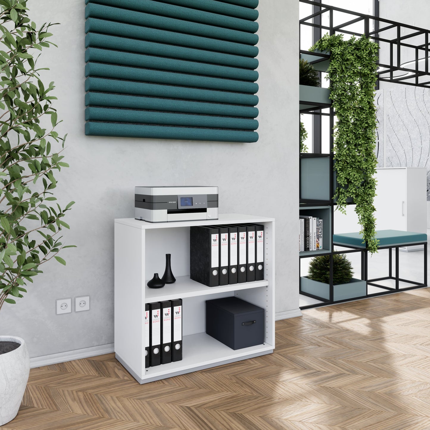PRO Shelf cabinet | 2 Oh, 400 - 1200 x 770 mm, gray