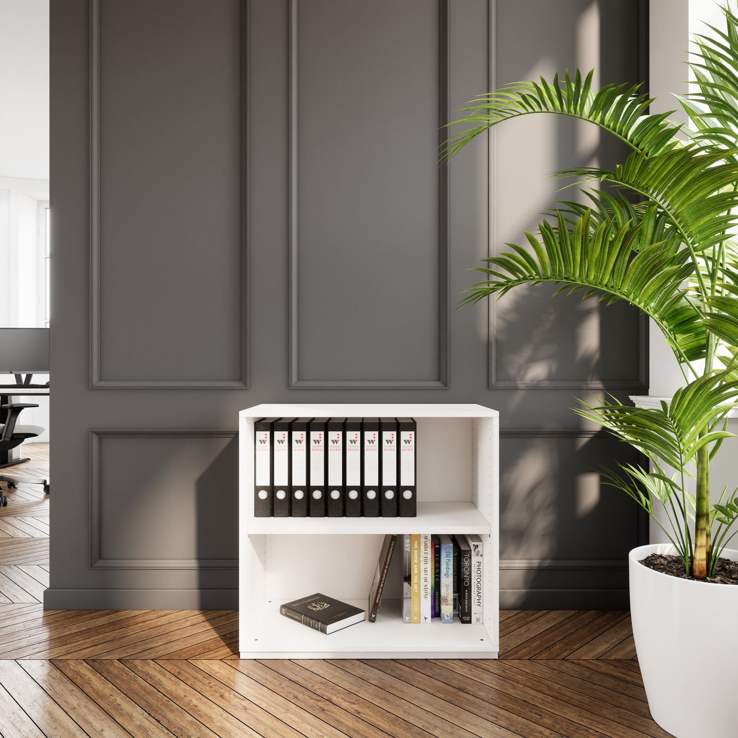 PRO Armoire d'étagère | 2 oh, 400 - 1200 x 770 mm, blanc