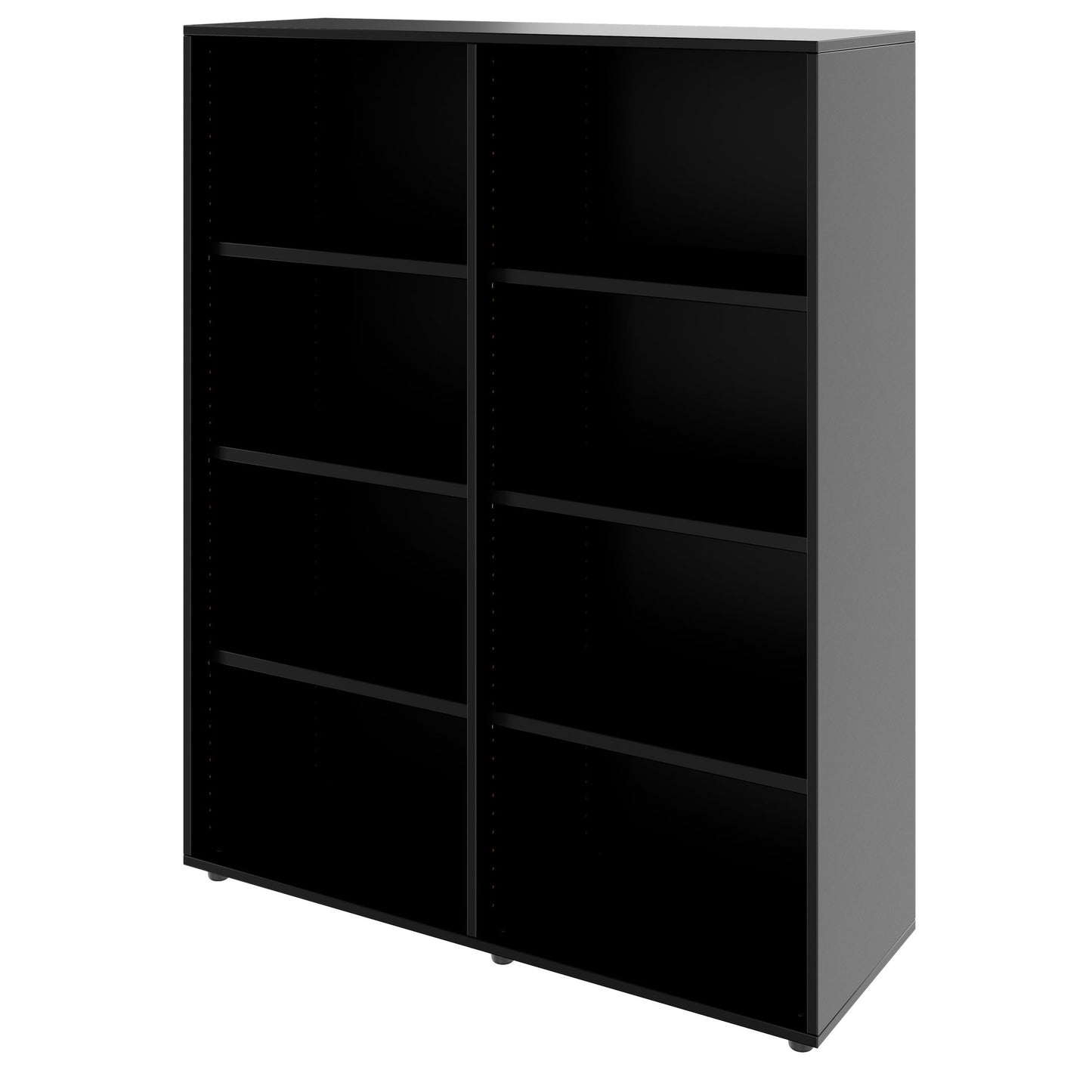PRO Armoire d'étagère | 4 oh, 400 - 1200 x 1510 mm, noir