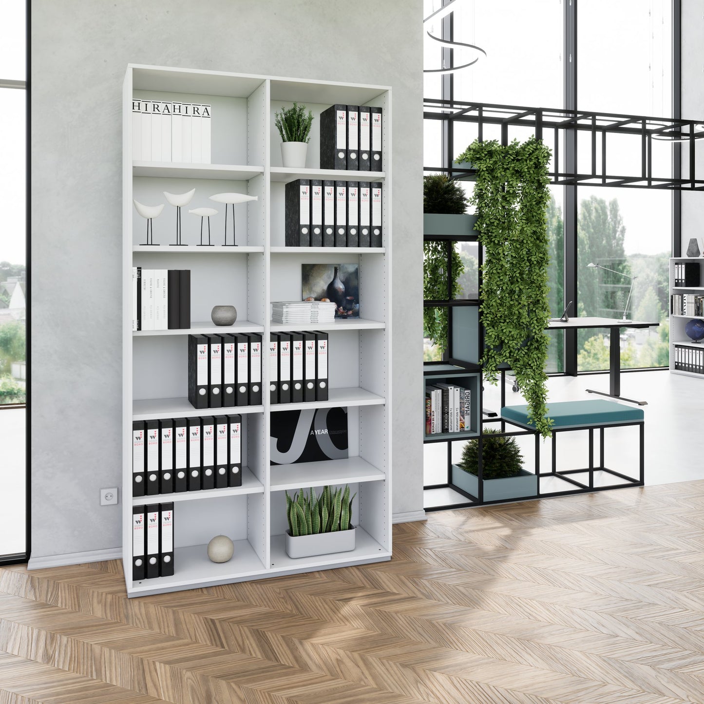 PRO Regalschrank | 6 OH, 400 - 1200 x 2250 mm, Grau