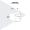 PRO Rollcontainer | 800 mm tief, Kleinteilefach, Soft-Close, Schwarz - 15 Thumbnail Image