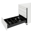 PRO Rollcontainer | 800 mm tief, Kleinteilefach, Soft-Close, Weiß - 7 Thumbnail Image